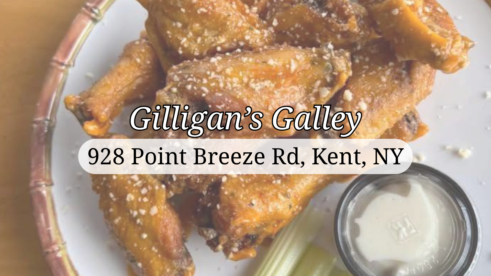 Gilligan's Galley is a casual, tiki-themed restaurant. Island-inspired comfort food, fully stocked bar with variety of cocktails, and popular Fish Fry Fridays. Walk to Lake Ontario or the Oak Orchard River. it offers dine-in, takeout, and catering.