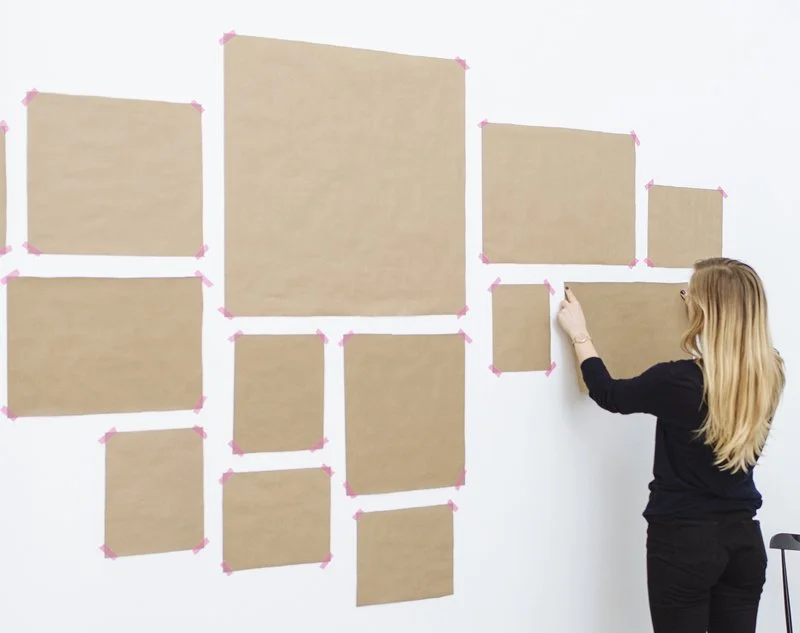 How to lay out a gallery wall with paper