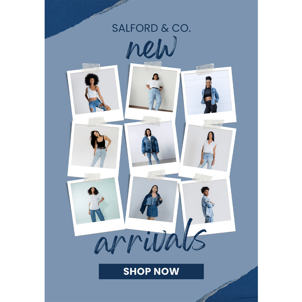  Blue Simple Collage Minimal Business New Arrivals Poster 