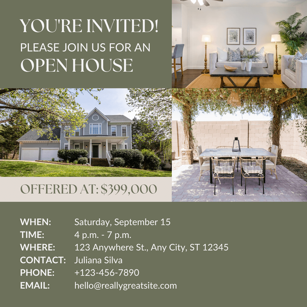 10 Green Minimalist Simple Professional Open House Real Estate Instagram Post.png