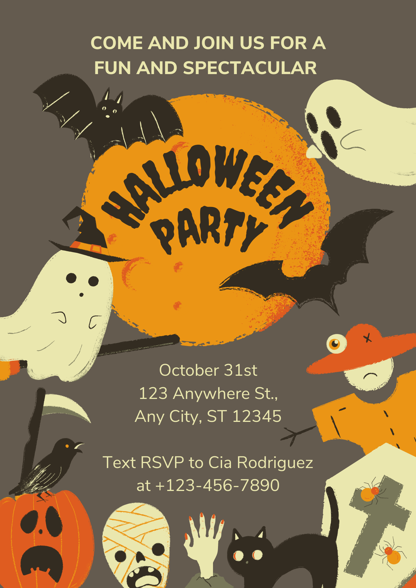 Flyer 5 - Black Orange Gray Colorful Creative Fun Halloween Party Flyer.png