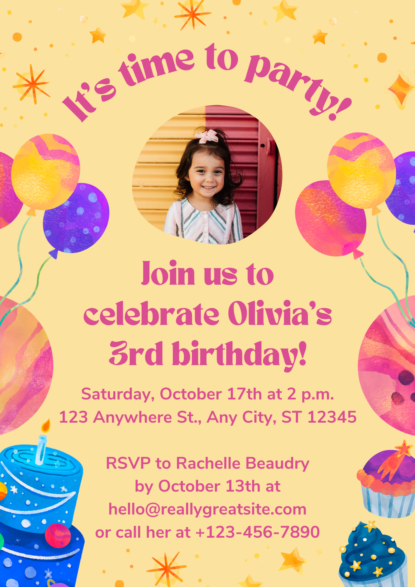 Flyer 10 - Pink Yellow Colorful Creative Fun Birthday Party Invitation Flyer.png