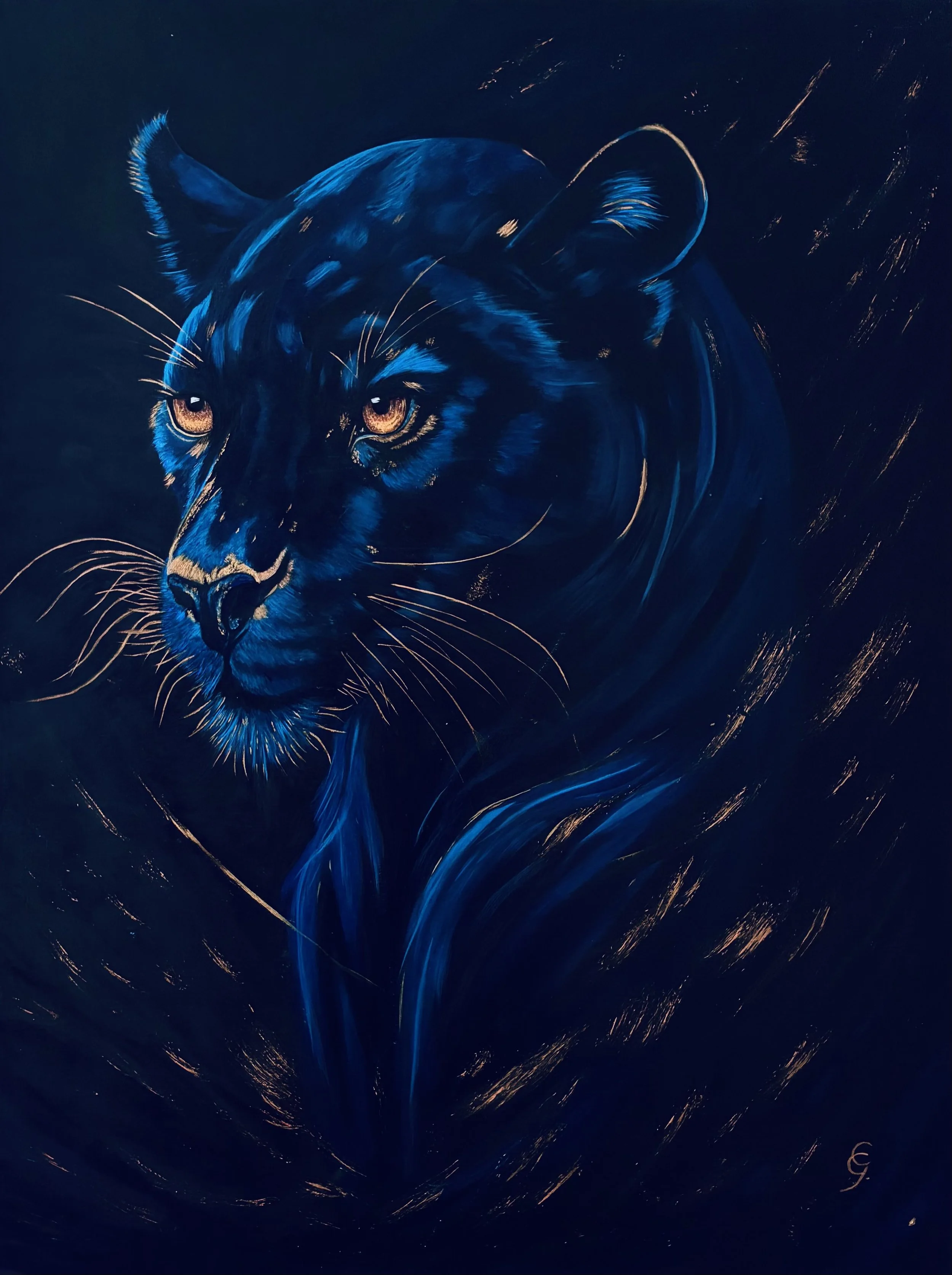 Blue Panther
Ölgemälde verfügbar ab März 2027
80x60cm