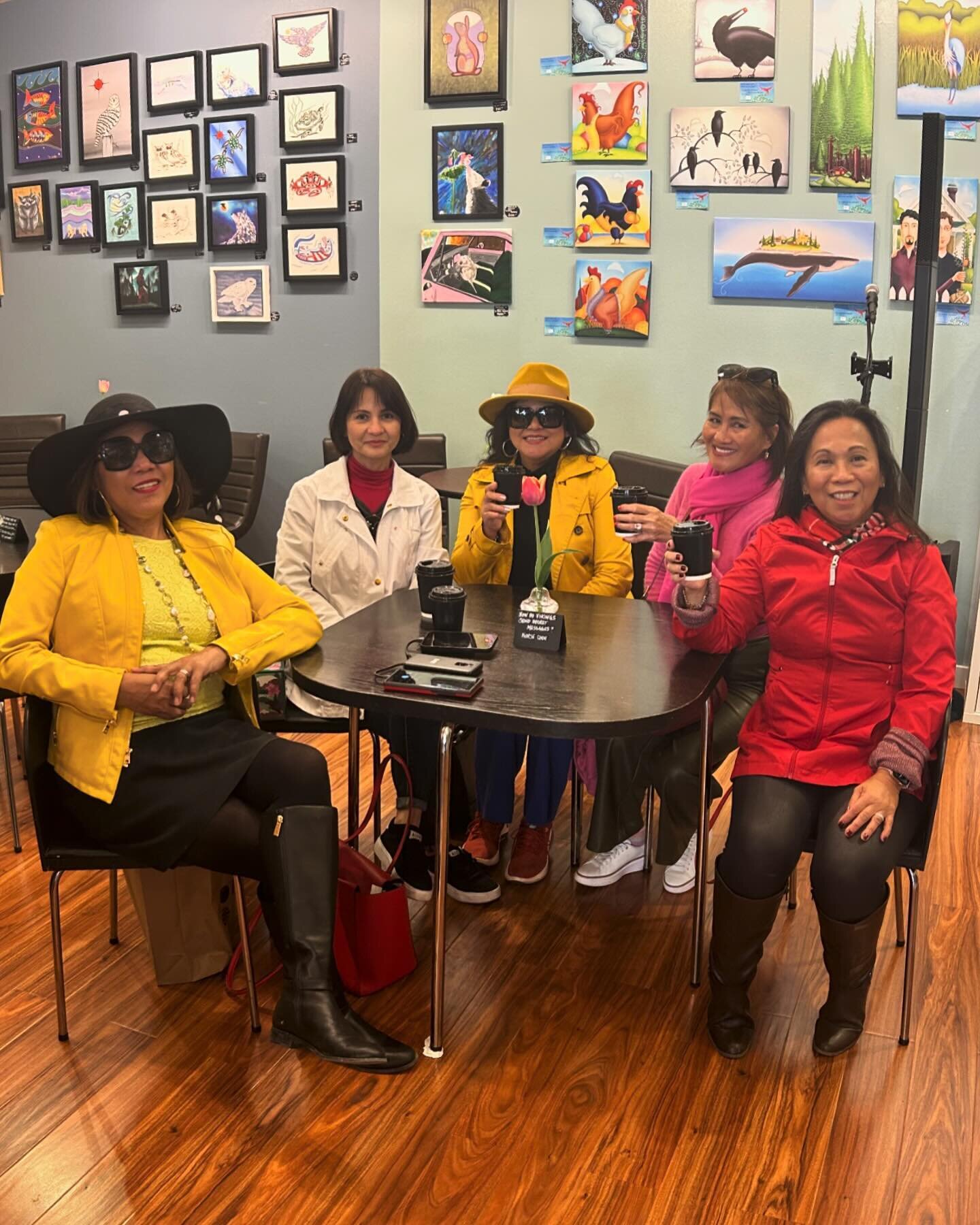 A ladies trip all the way from San Francisco! Thank you ladies for stopping by Raven&rsquo;s cup coffee and Art Gallery!! We appreciate you ever so much❤️❤️