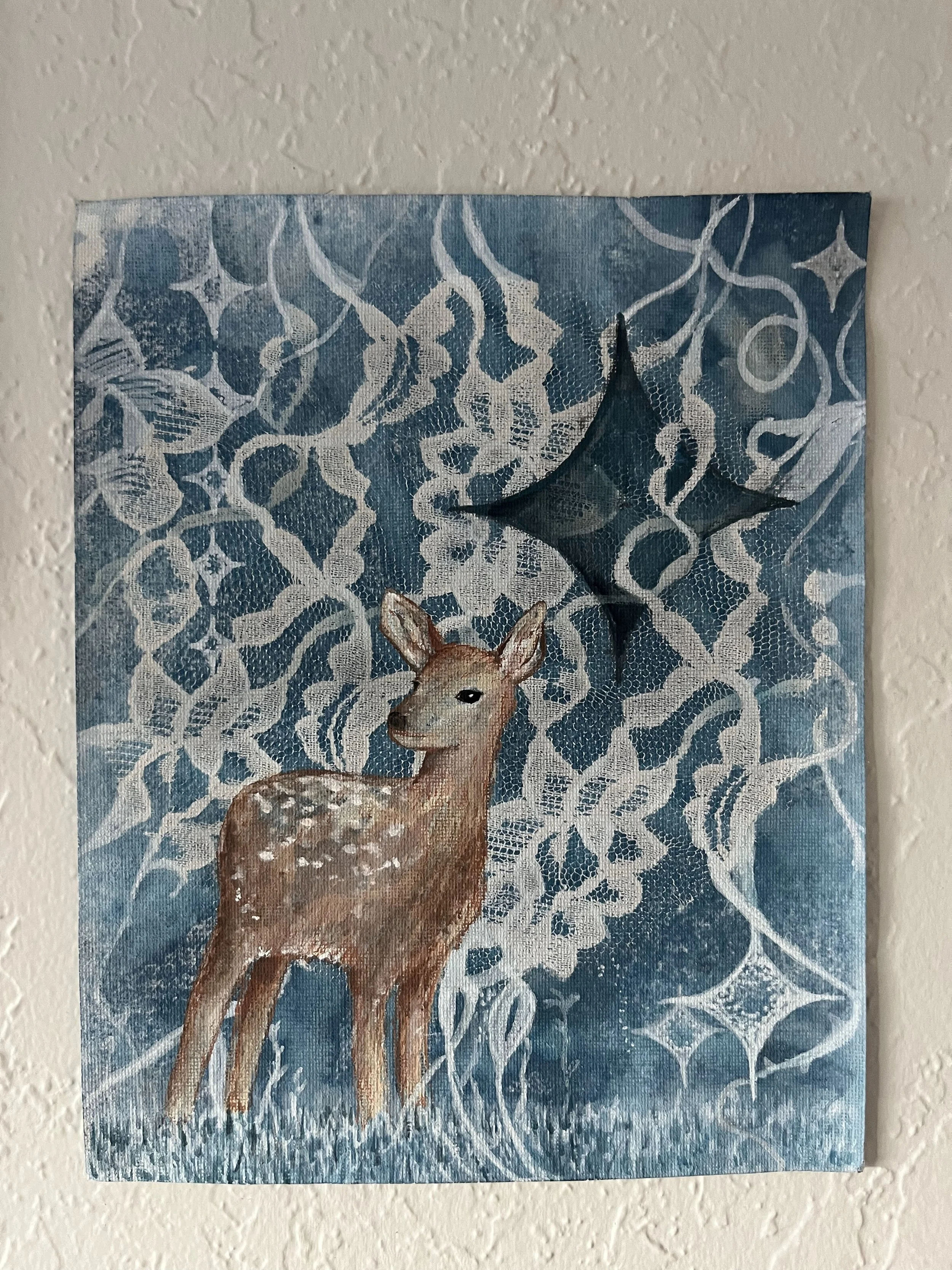Mixed media on canvas