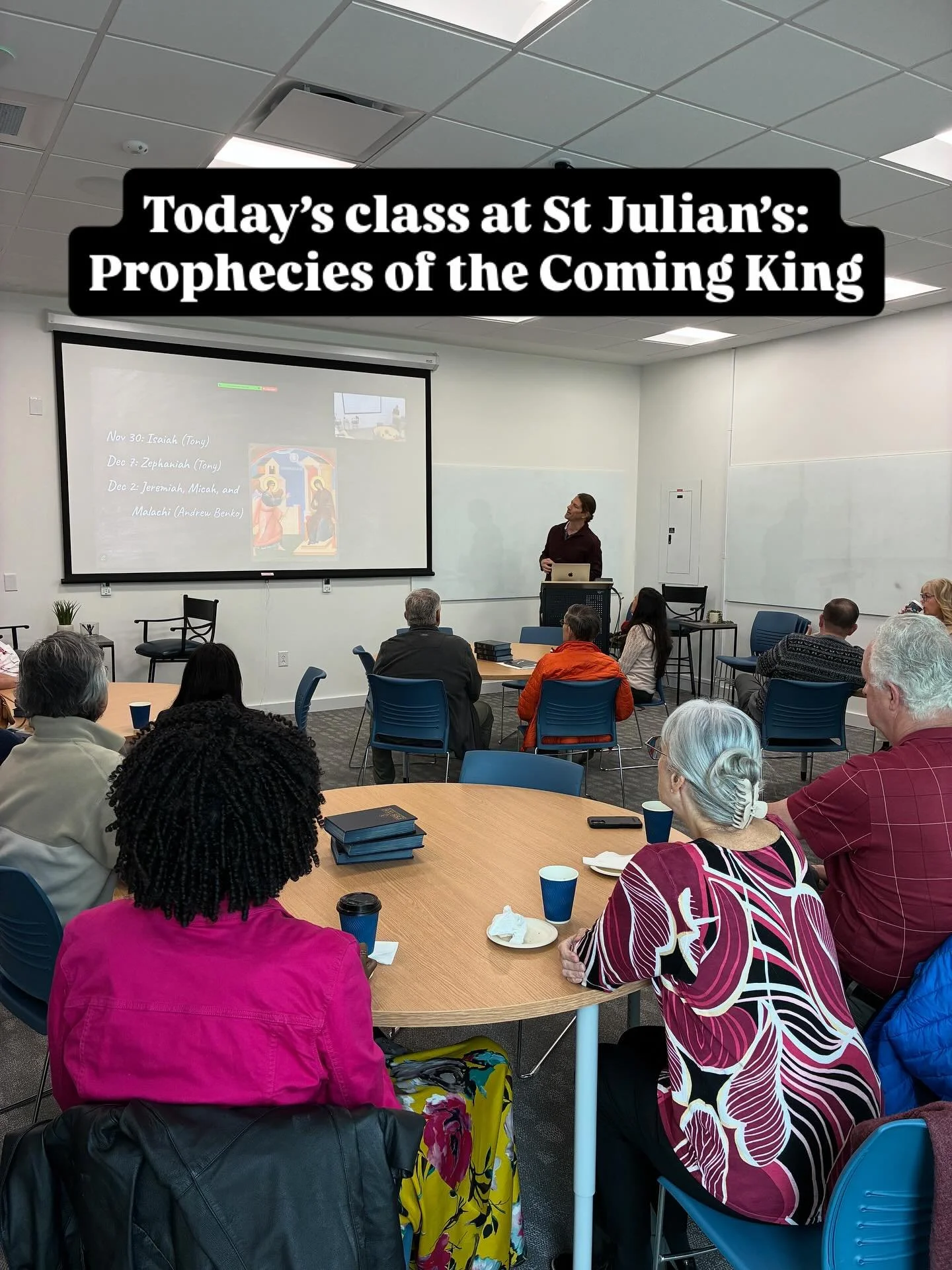 Hi, I&rsquo;m Tony. One of my roles is teaching adult education at St Julian of Norwich Episcopal Church in north Austin. ⛪️

Today I started a 3 week Advent class on the Prophets. 

Join us next week, in person or on zoom. 

All the info you need: s