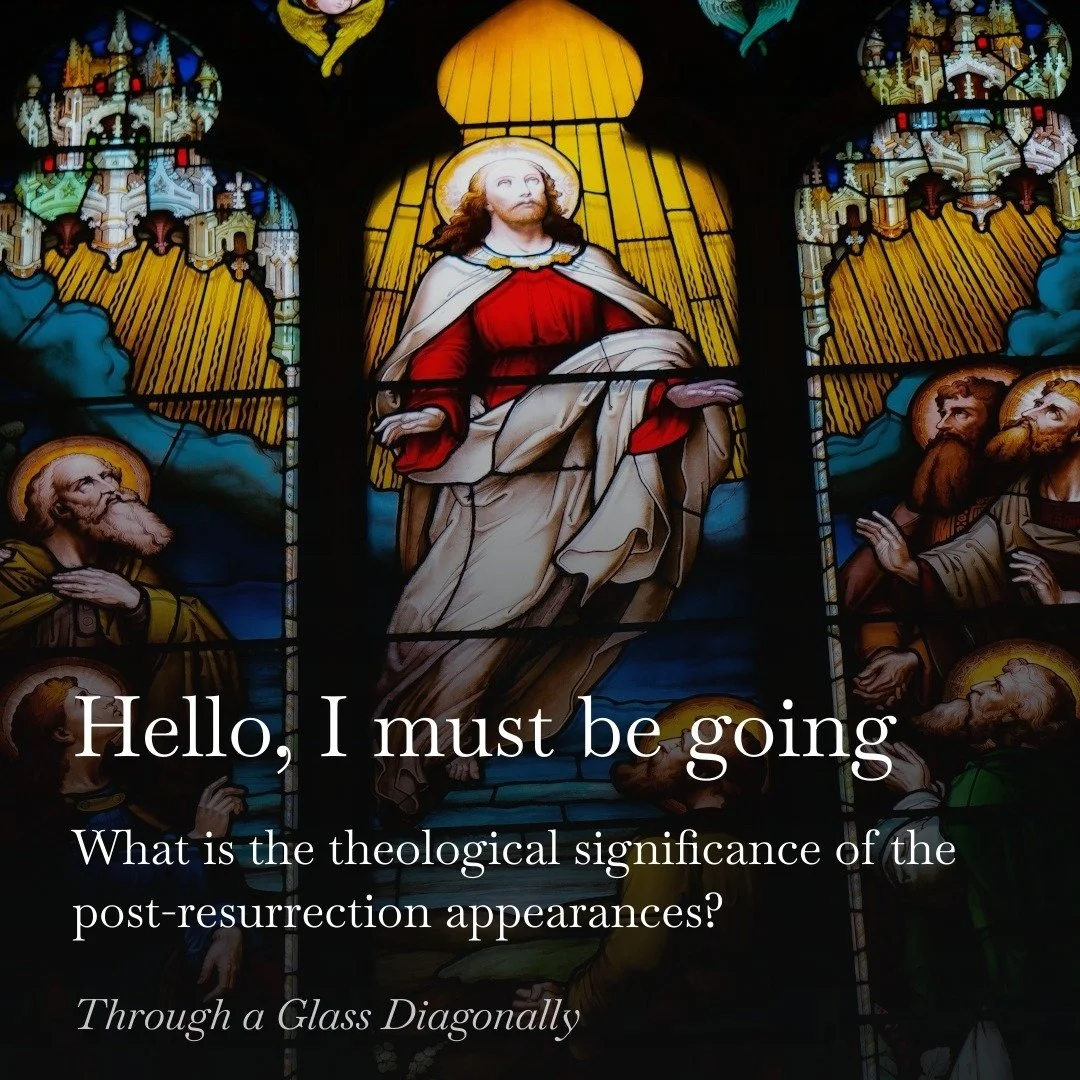 My life is a but a single thread spanning from Grouch Marx to the Easter gospel....

Let me know how this one lands?

https://open.substack.com/pub/throughaglassdiagonally/p/hello-i-must-be-going?r=oec6y&amp;utm_campaign=post&amp;utm_medium=web&amp;s