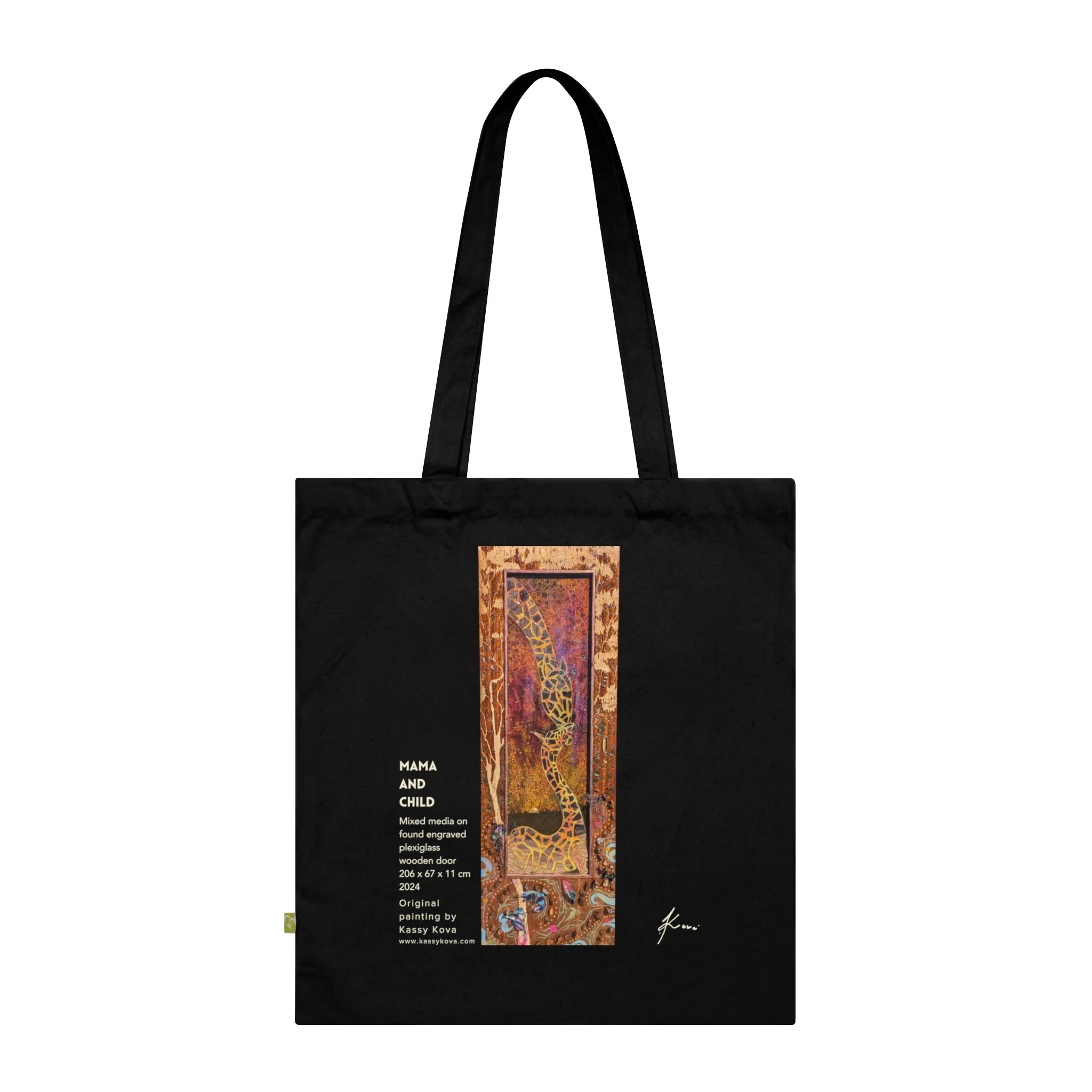mama and child tote Front, Black.jpg