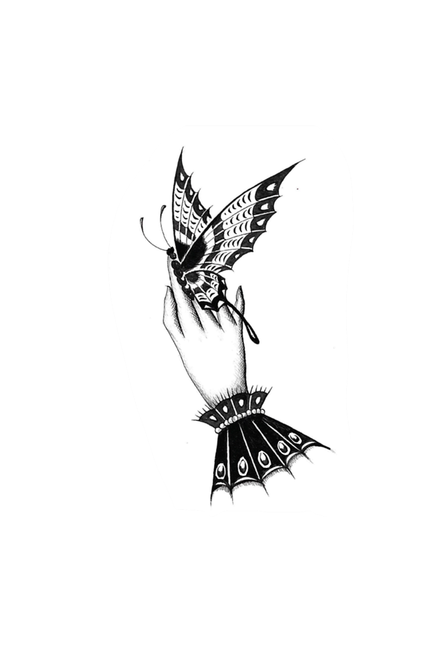 Postcard Print 2 - Butterfly Resting on a Hand