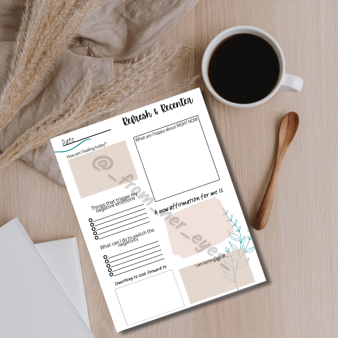 Minimalist Refresh & Renew Worksheet
