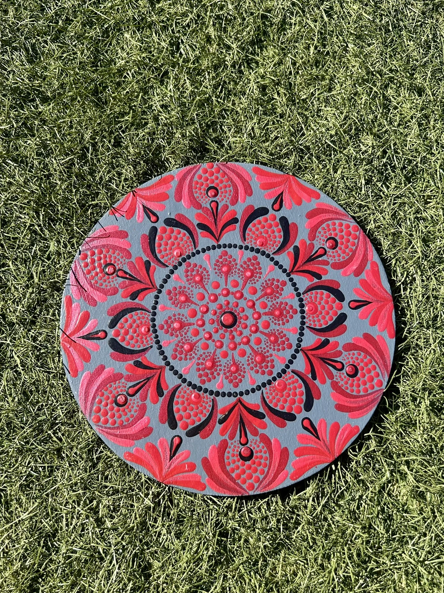 Crimson Mini - 6.5" Mandala Magnet Decor