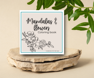 Bloom Within: 32 Hand-Drawn Mandala & Flower Coloring Pages