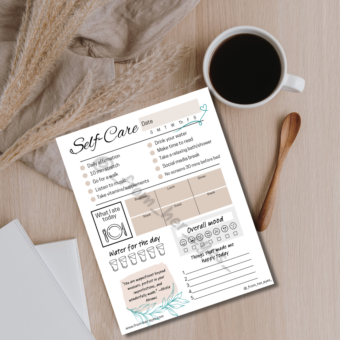 Self-Care Worksheet for Mindful Check-ins