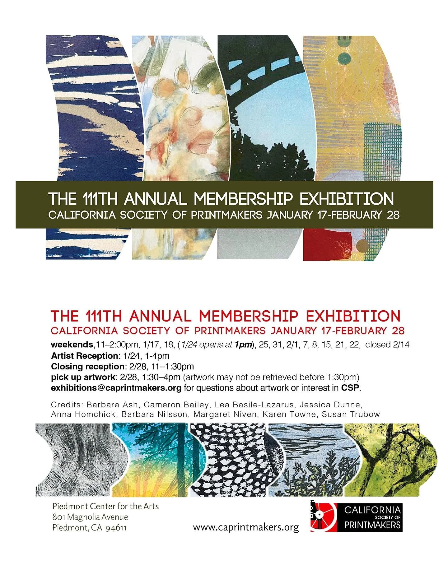 The 111th California Society of Printmakers @californiasocietyofprintmakers Membership Exhibition opens up this week at the Piedmont Center for the Arts @piedmontcenterforthearts 

I&rsquo;ve contributed a small monoprint this year titled &ldquo;Live