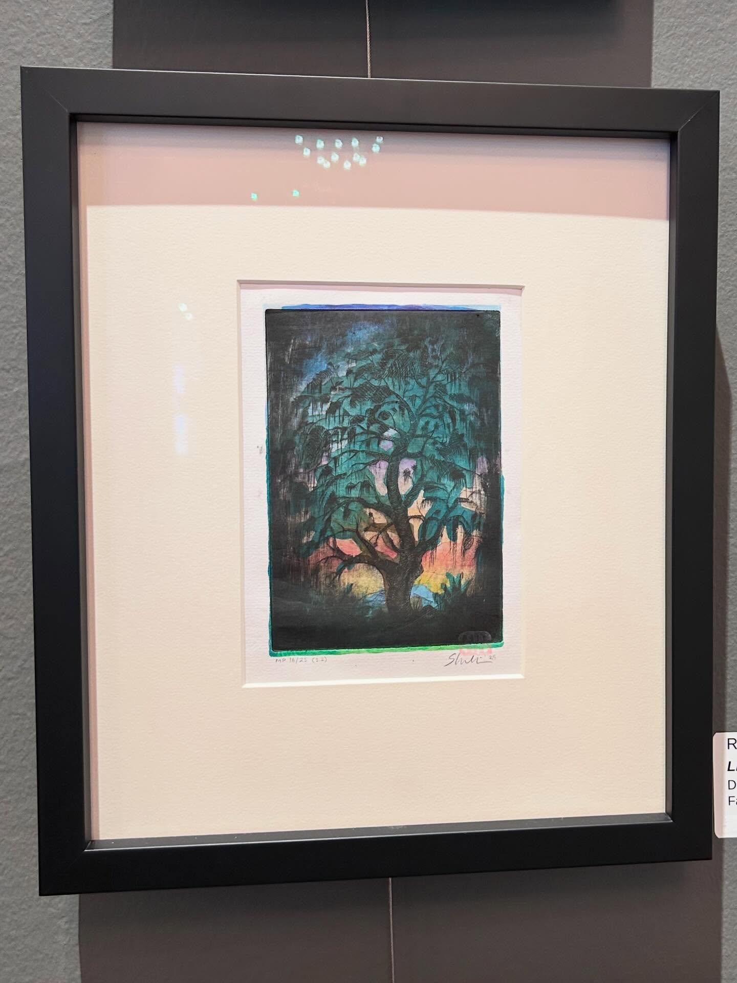 A great afternoon at the Piedmont Center for the Arts @piedmontcenterforthearts celebrating the 111th California Society of Printmakers members exhibition. @californiasocietyofprintmakers 

This year I&rsquo;ve contributed &rsquo;Live Oak,&rsquo; a s