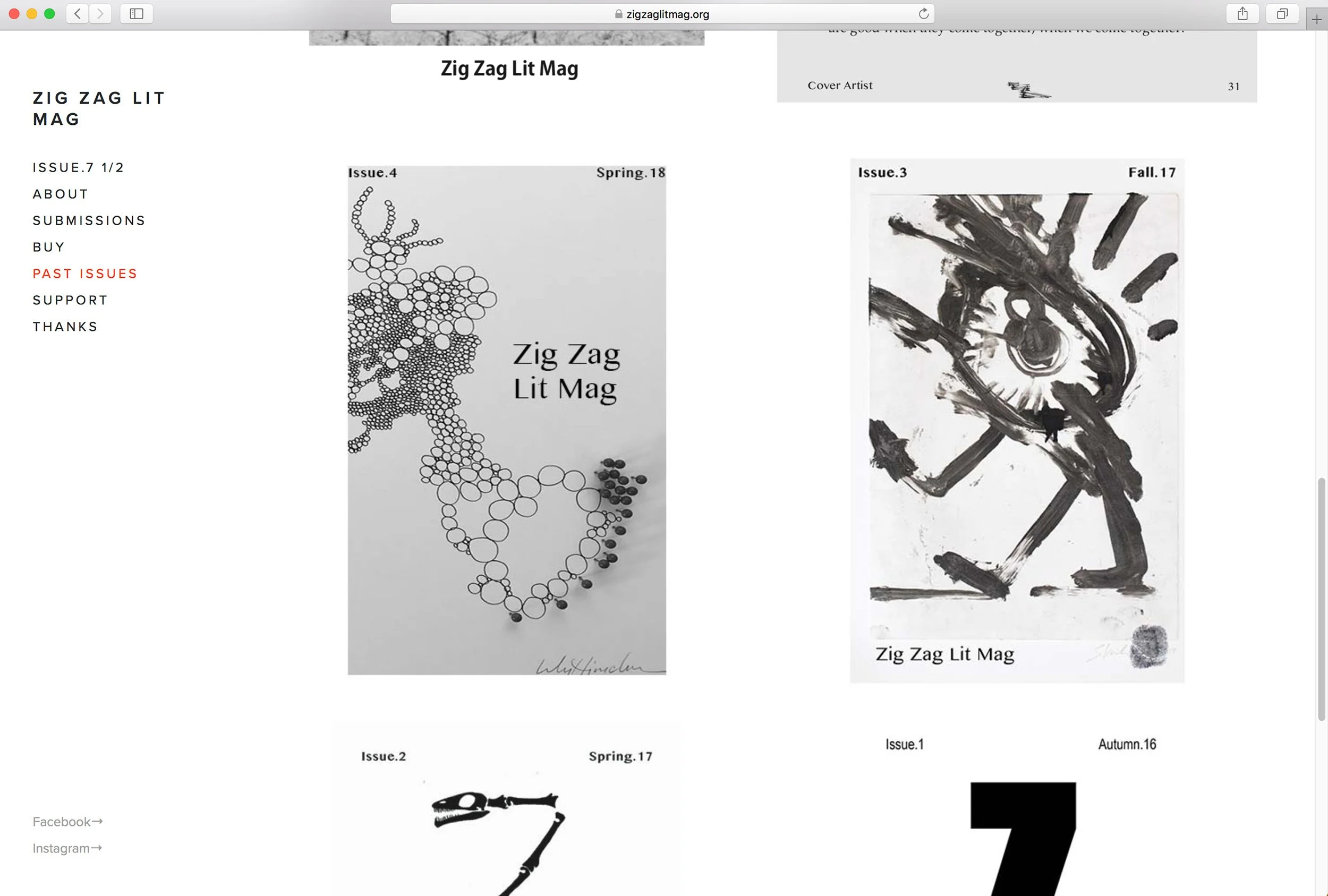 Zig Zag Lit Mag, “Issue 7.5/COVID 19 (digital edition),” VT, 2020