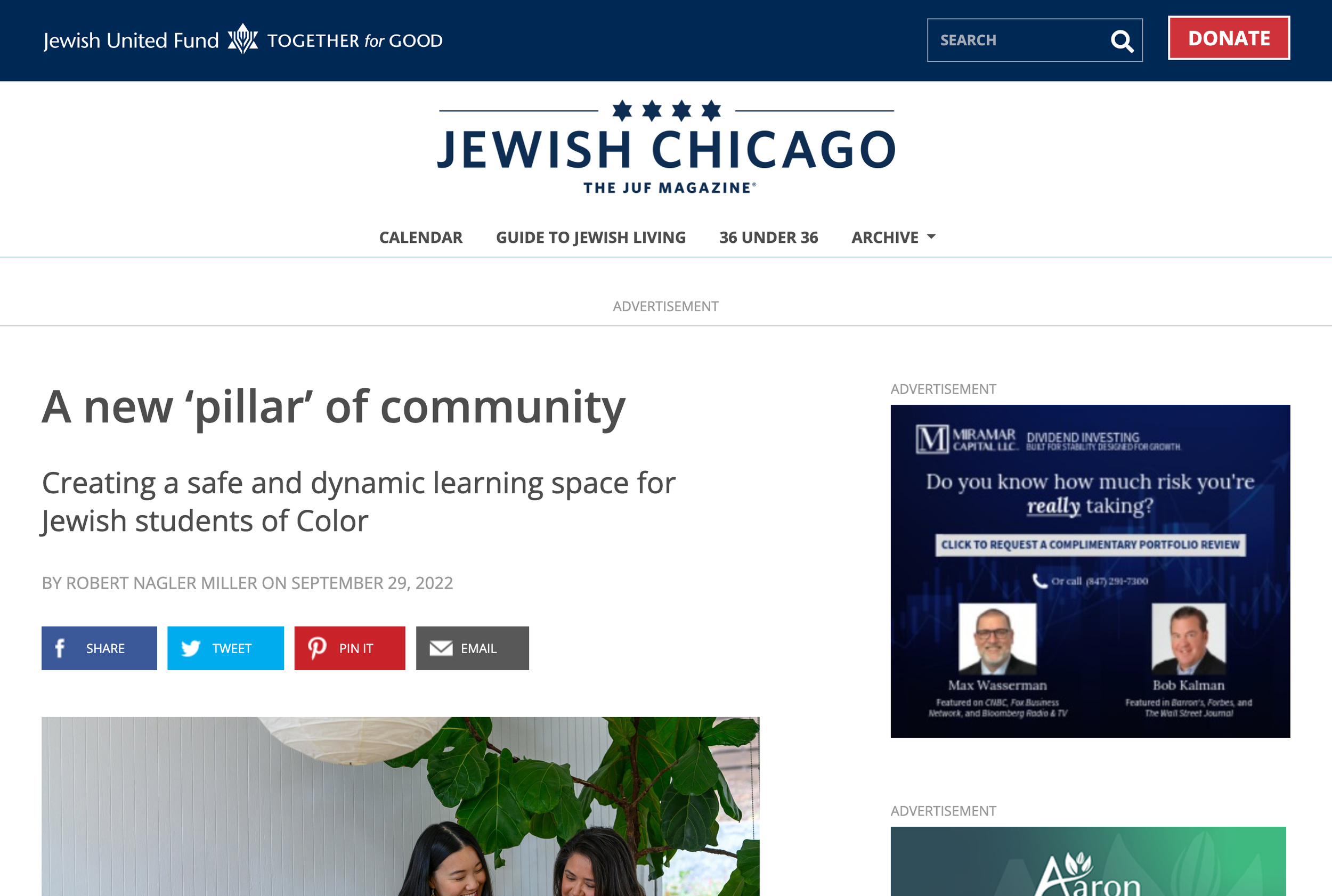 JUF Magazine: A new ‘pillar’ of community