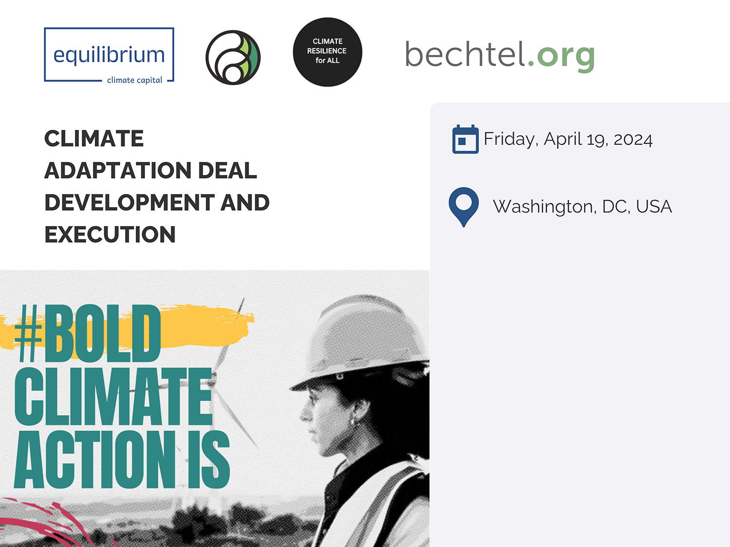 Climate Adaptation Deal Development &amp; Execution