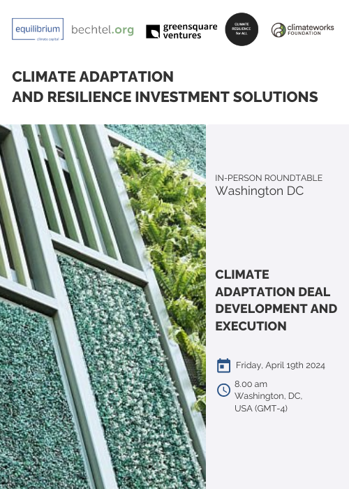 Climate Adaptation Deal Development & Execution