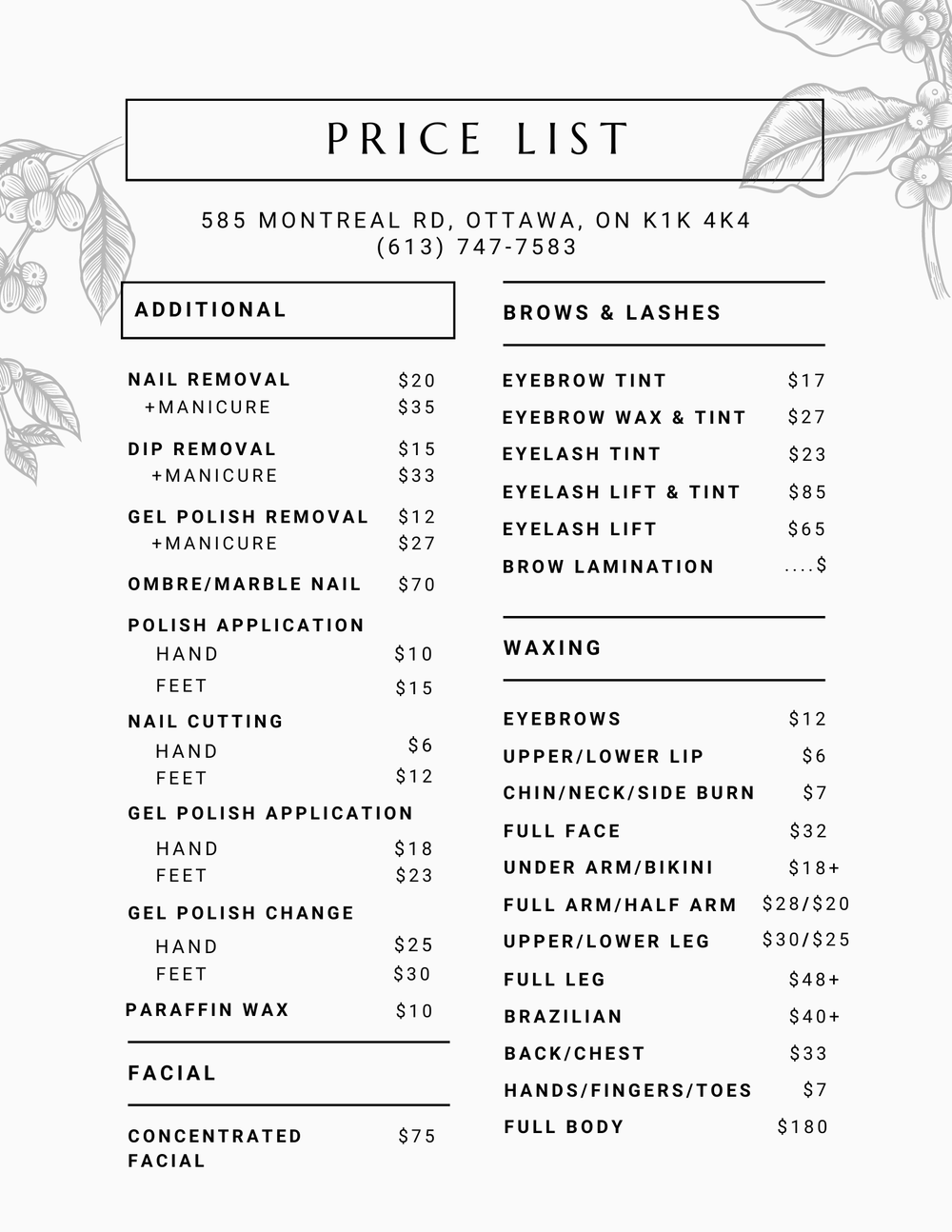 Services — Nice Nails And Spa