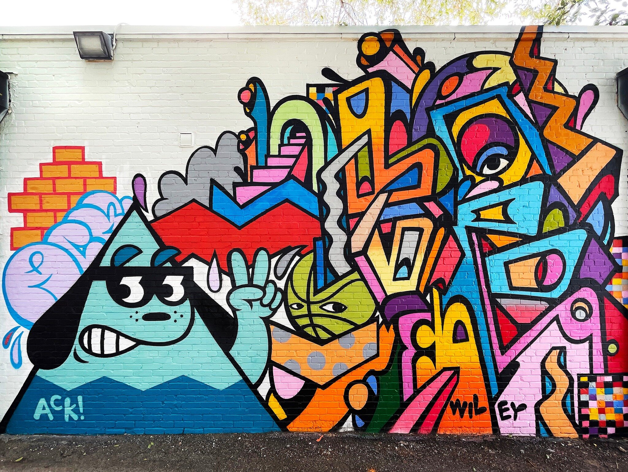 ✨ FAR OUT FRIDAY✨
CHECK OUT this FAR OUT 😎 mural collab by a couple of our long time Plaza Walls homies @@ackzilla and @wileyart who came up from Texas for the 2023 Plaza Walls Mural Expo! These 2 brought out all the COLORS and FUN to the West entra