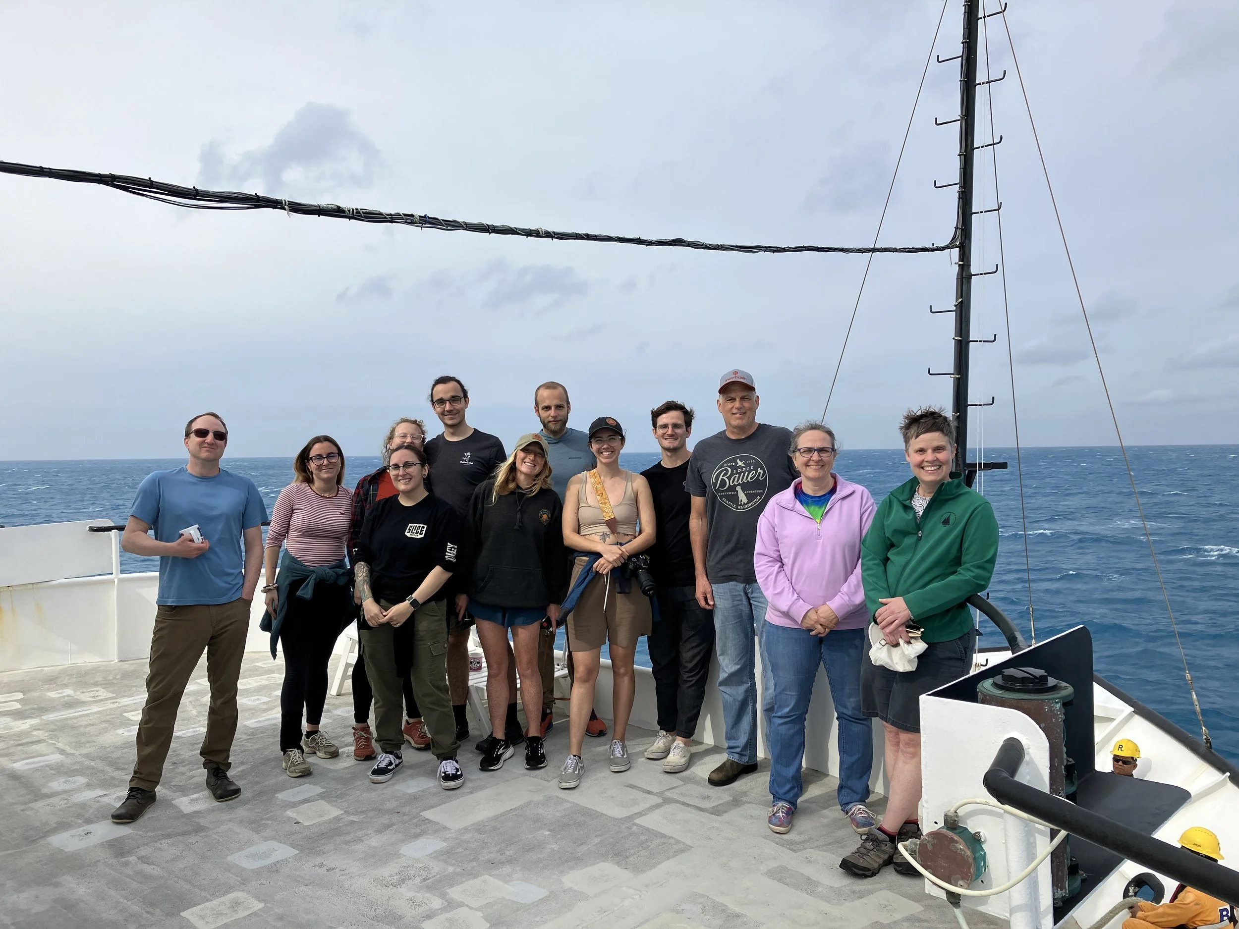 Rachele, Fabian and BIOS-SCOPE team members - Sargasso March 2024