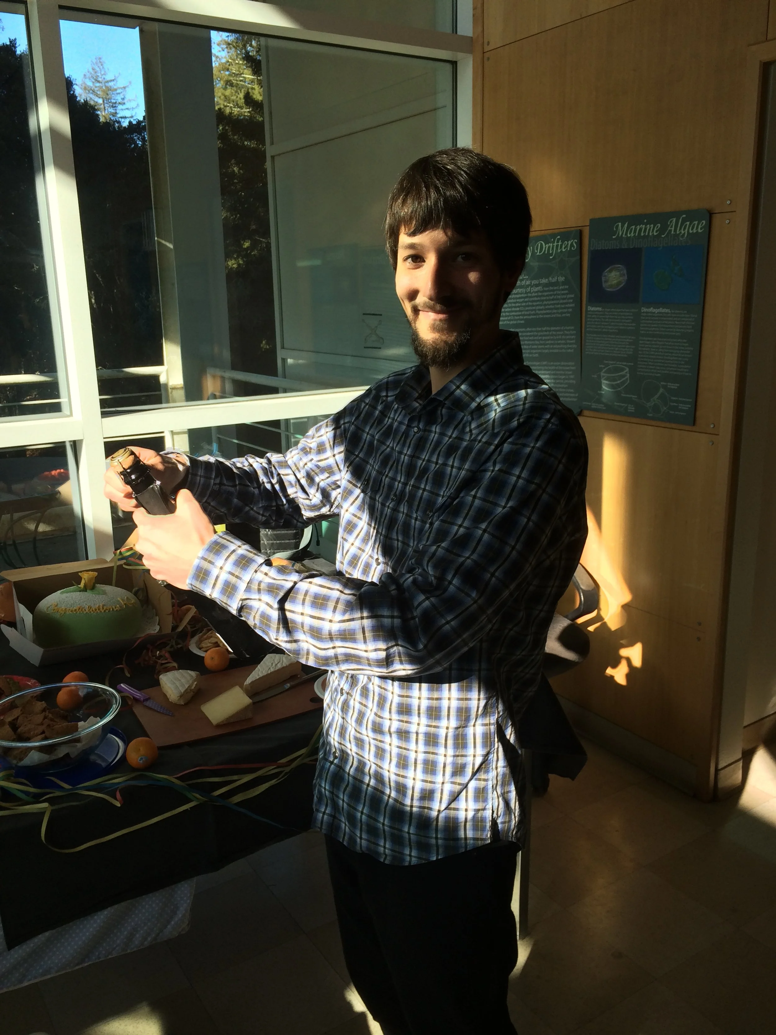 AJ celebrating his MS degree!