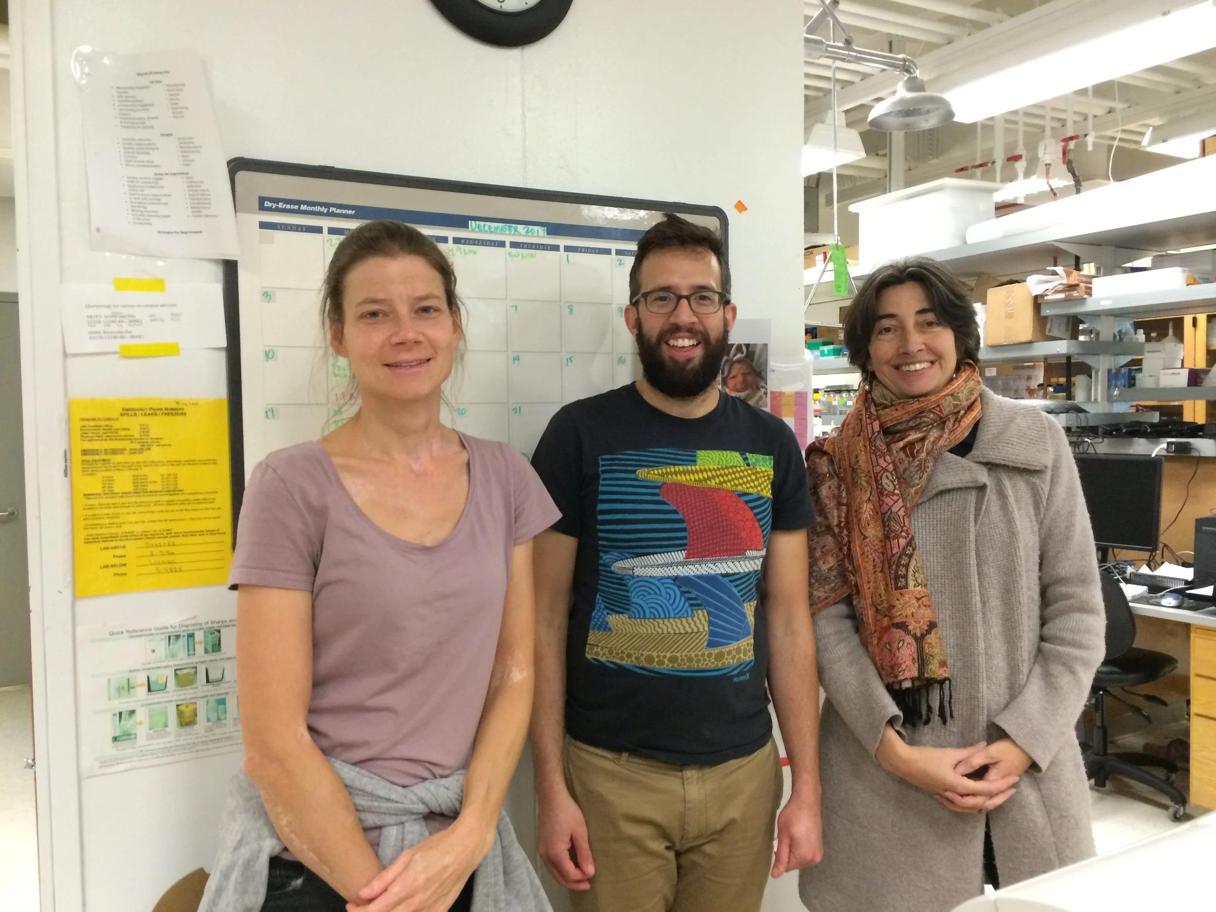 Lisa and Alex at the King Lab with David Booth