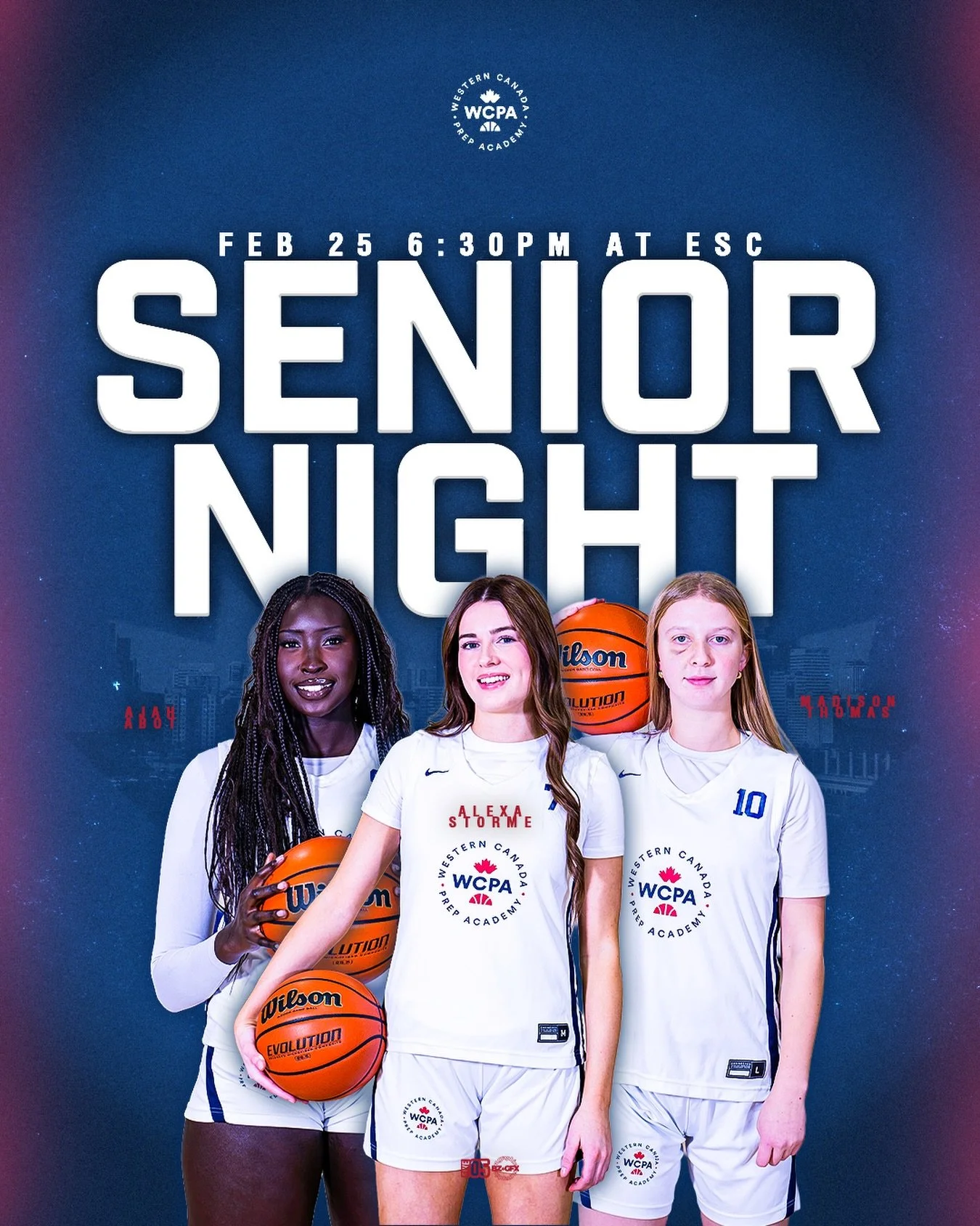 It&rsquo;s senior night! Wed, Feb 25th at 6:30 PM at 9880
47 Ave. Thanks to our graduating players for allowing us to be part of their journey and for their contributions to this program.
Come out and support the team in their last home game of the s