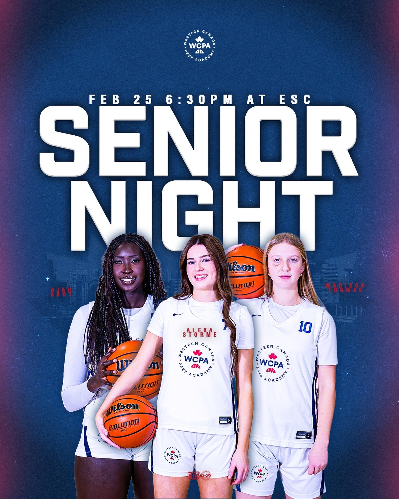 It&rsquo;s senior night! Wed, Feb 25th at 6:30 PM at 9880
47 Ave. Thanks to our graduating players for allowing us to be part of their journey and for their contributions to this program.
Come out and support the team in their last home game of the s