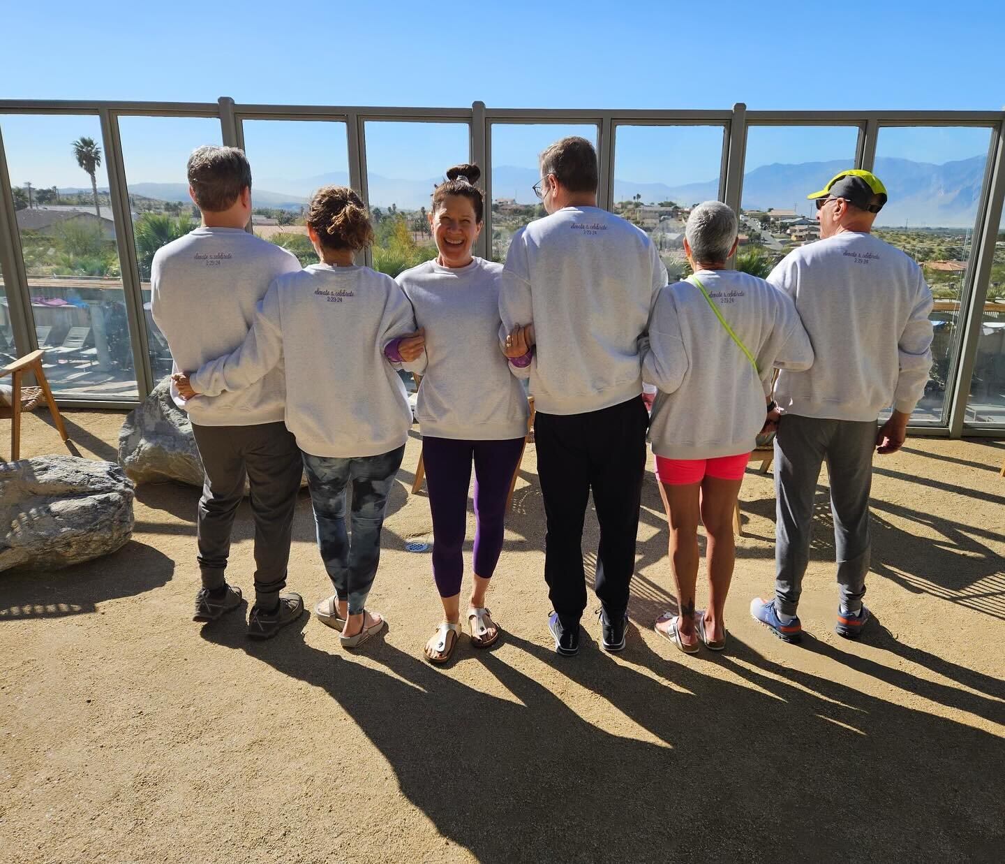 How fabulous is this crew in their matching Irving Place sweatshirts? We created these for a very special birthday celebration in California, with purple thread, of course (the birthday girl&rsquo;s favorite color) 💜🥳