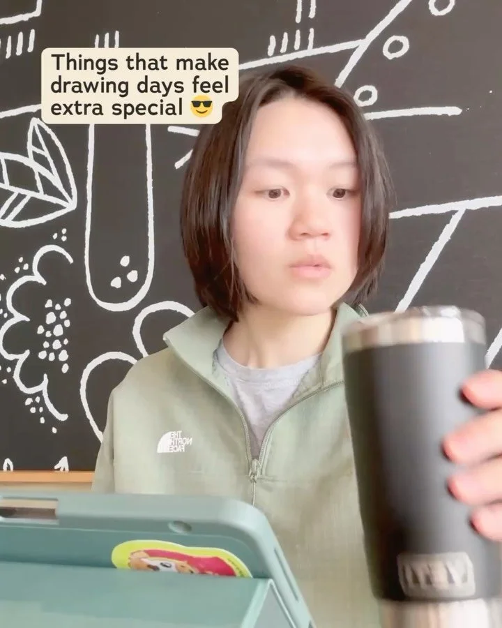 I love that I get to work at a coffeeshop! Heck, i love that i get to draw and call that work! Like what! 

Here are some things that help me get into the zone of making. It&rsquo;s moments like this I feel time move a little slower.

Also note: I to