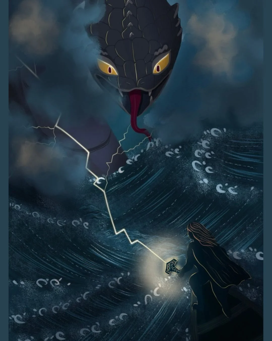 ➡️&nbsp;Swipe to see my process and details!

We&rsquo;re living in a scary time here and I have felt helpless at times. I don&rsquo;t know what the answer to defeating this evil look like.

This led me to turn to myths and stories about fighting cha