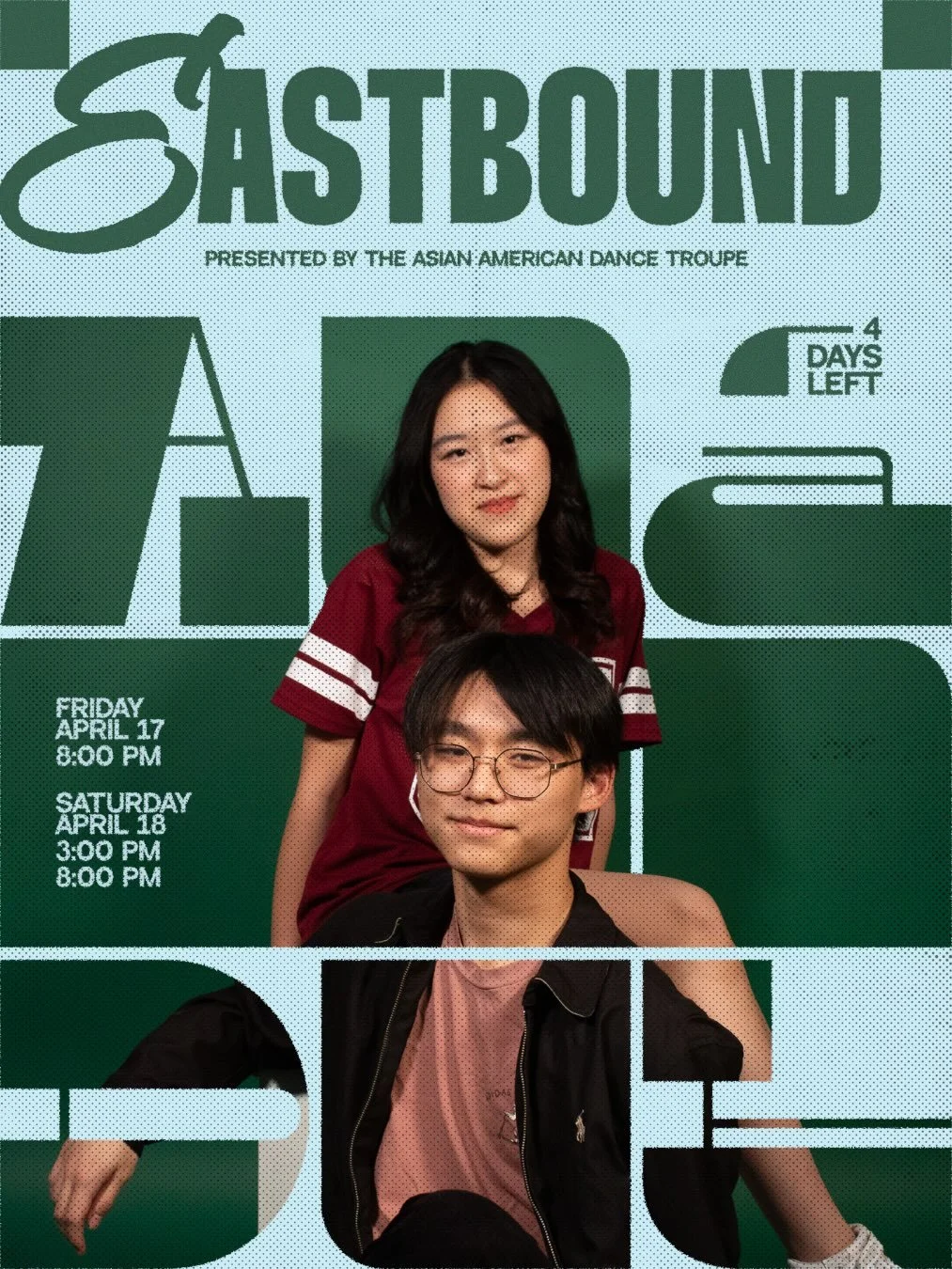 FOUR DAYS UNTIL EASTBOUND! Come enjoy dance and Asian culture with AADT! Tickets are available at the link in our bio, and will also be sold at the door of the Loeb Drama Center.