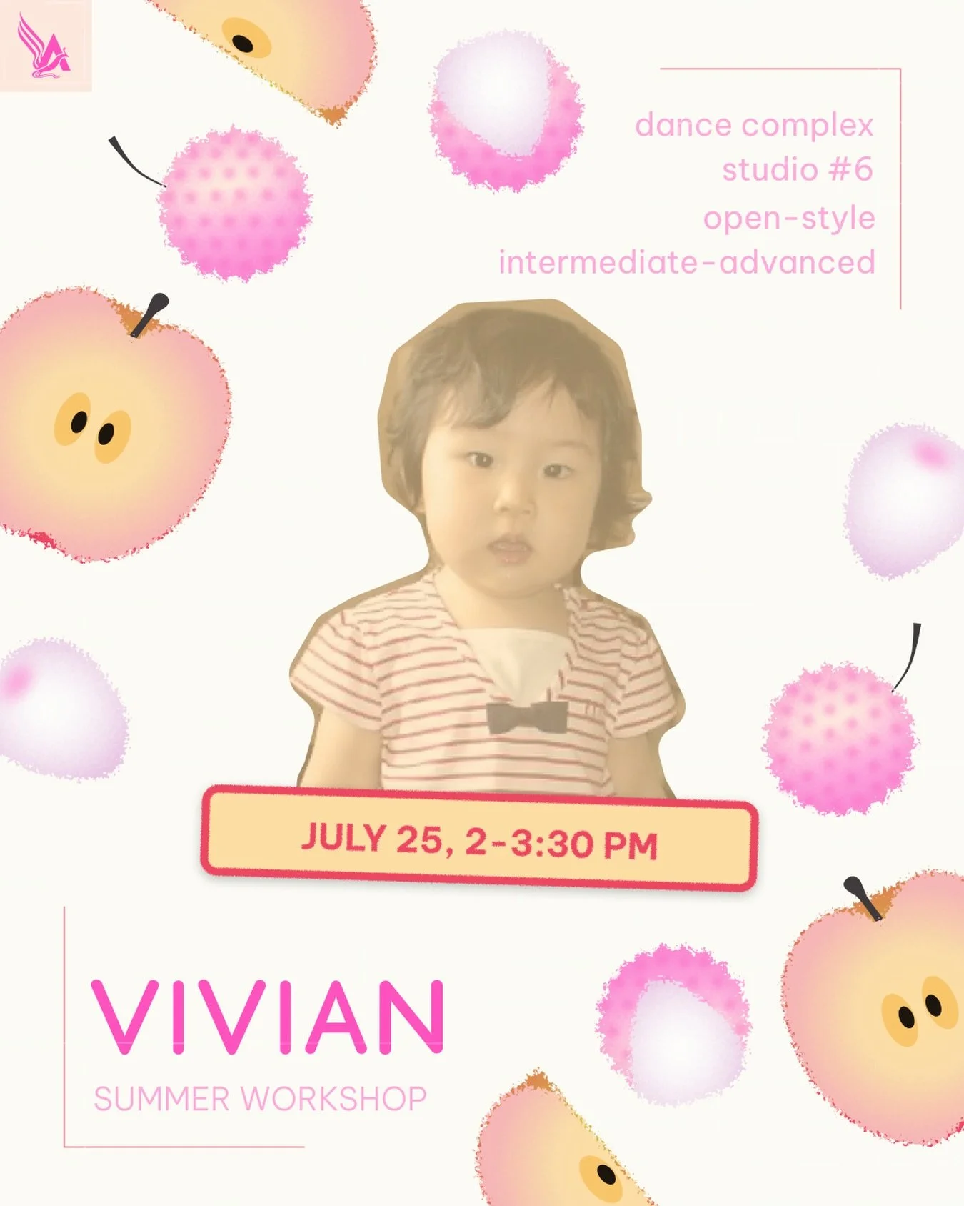 Hello AADT! We are so grateful to everyone who came to our sixth workshop! WHOA! 🫨 It&rsquo;s time for our next summer dance workshop with our stellar Vivian Ooi &lsquo;29! ⭐

This workshop will take place THIS Saturday, July 25th, from 2:00 &ndash;