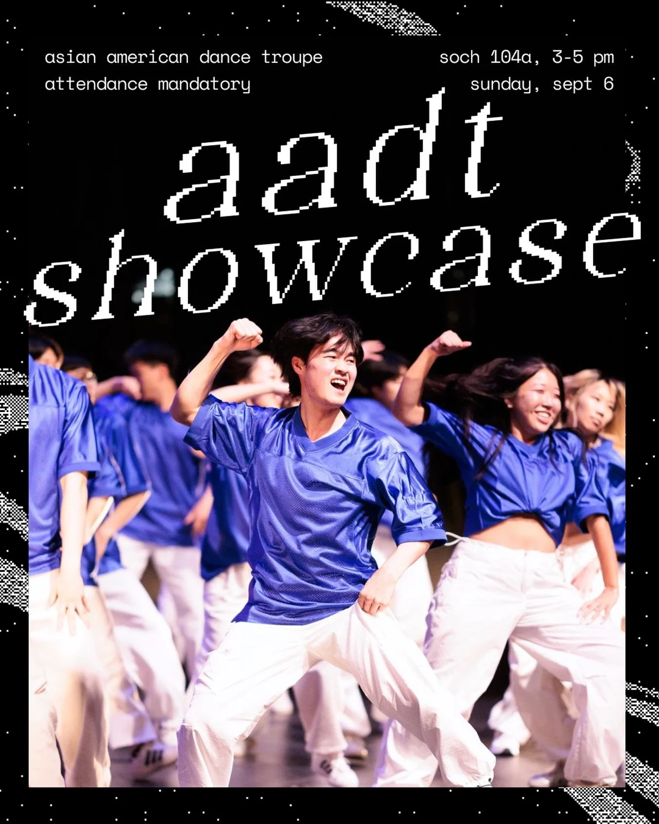 It&rsquo;s SHOWCASE TIME! 🎥 Welcome back, AADT! We are soooo thrilled to announce our Fall 2026 HORIZON SHOWCASE! It will be held on Sunday, September 6th from 3-5 PM at SOCH 104A! Come take a sneak peek at all the dances that will be performed in o