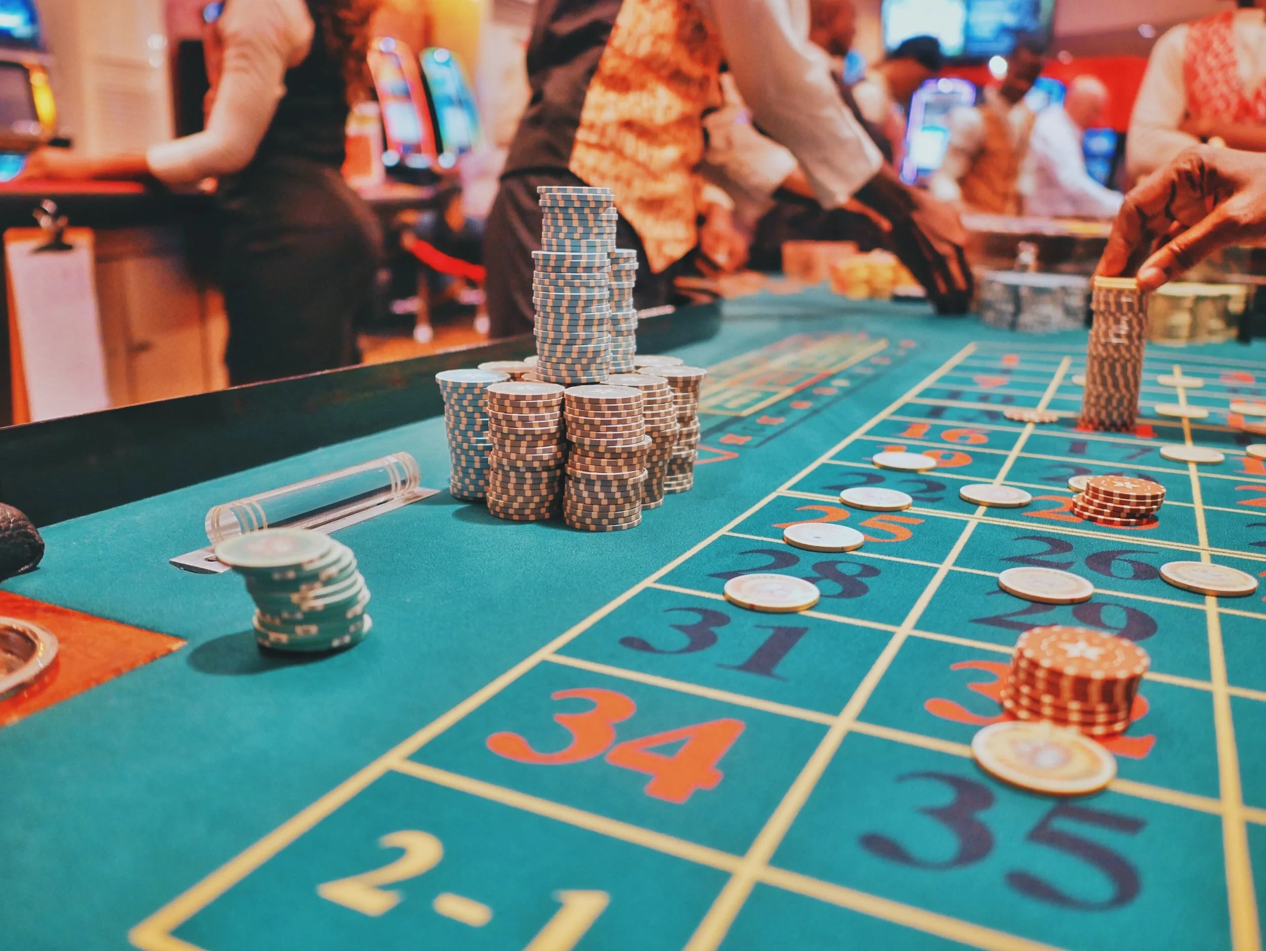 Roulette table at Choctaw Grant Casino