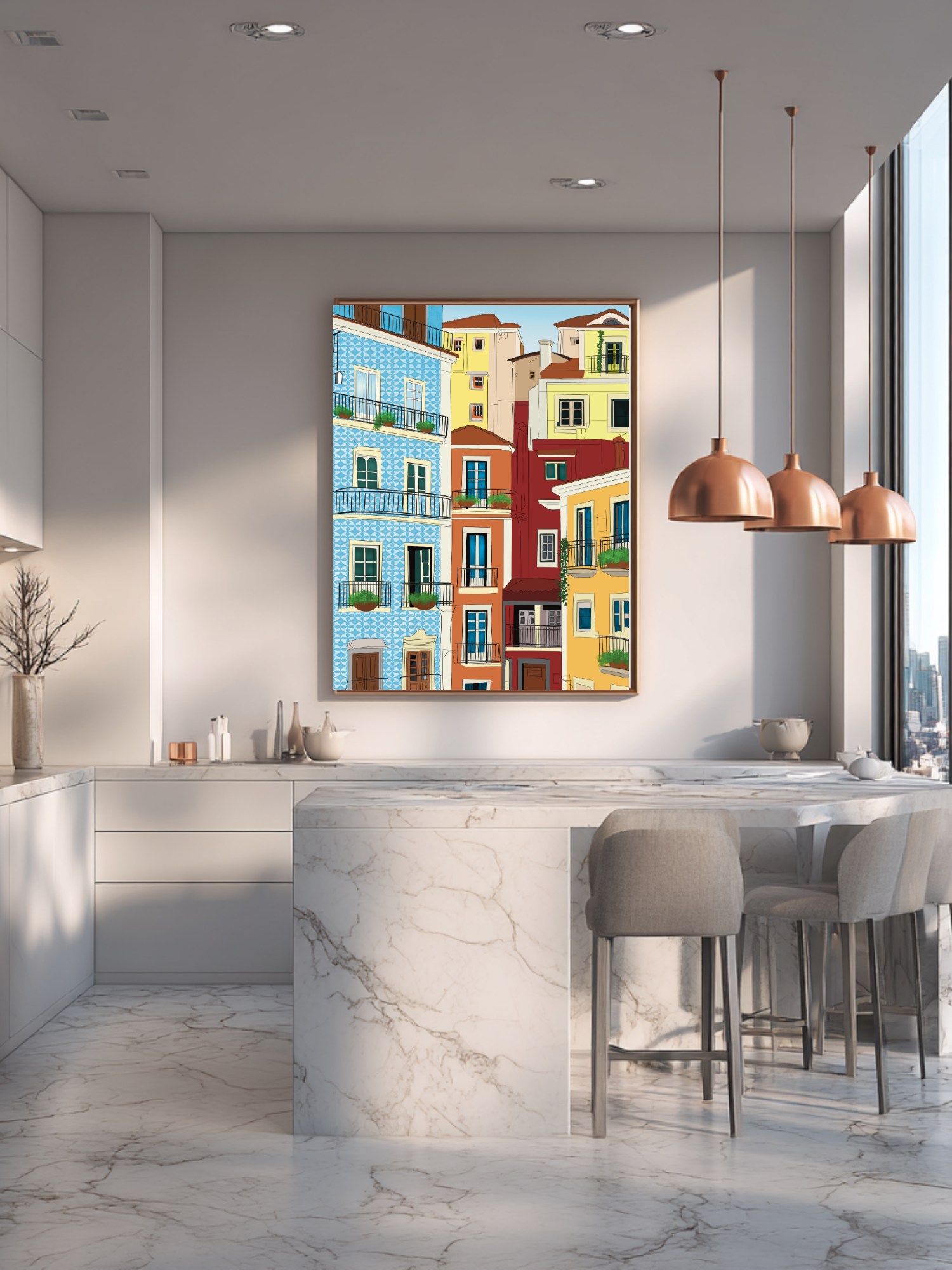 Alfama Lisbon Iconic districts interior poster