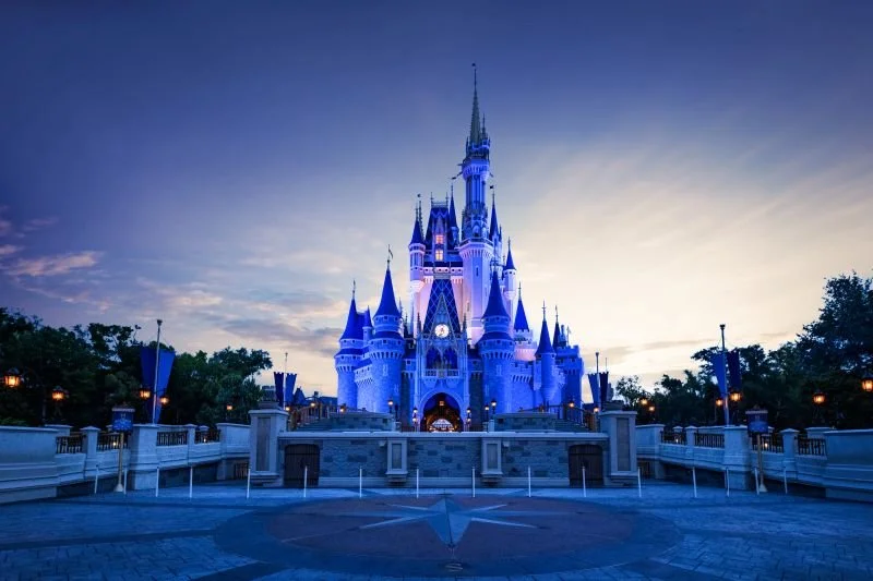 Walt Disney Castle at Night