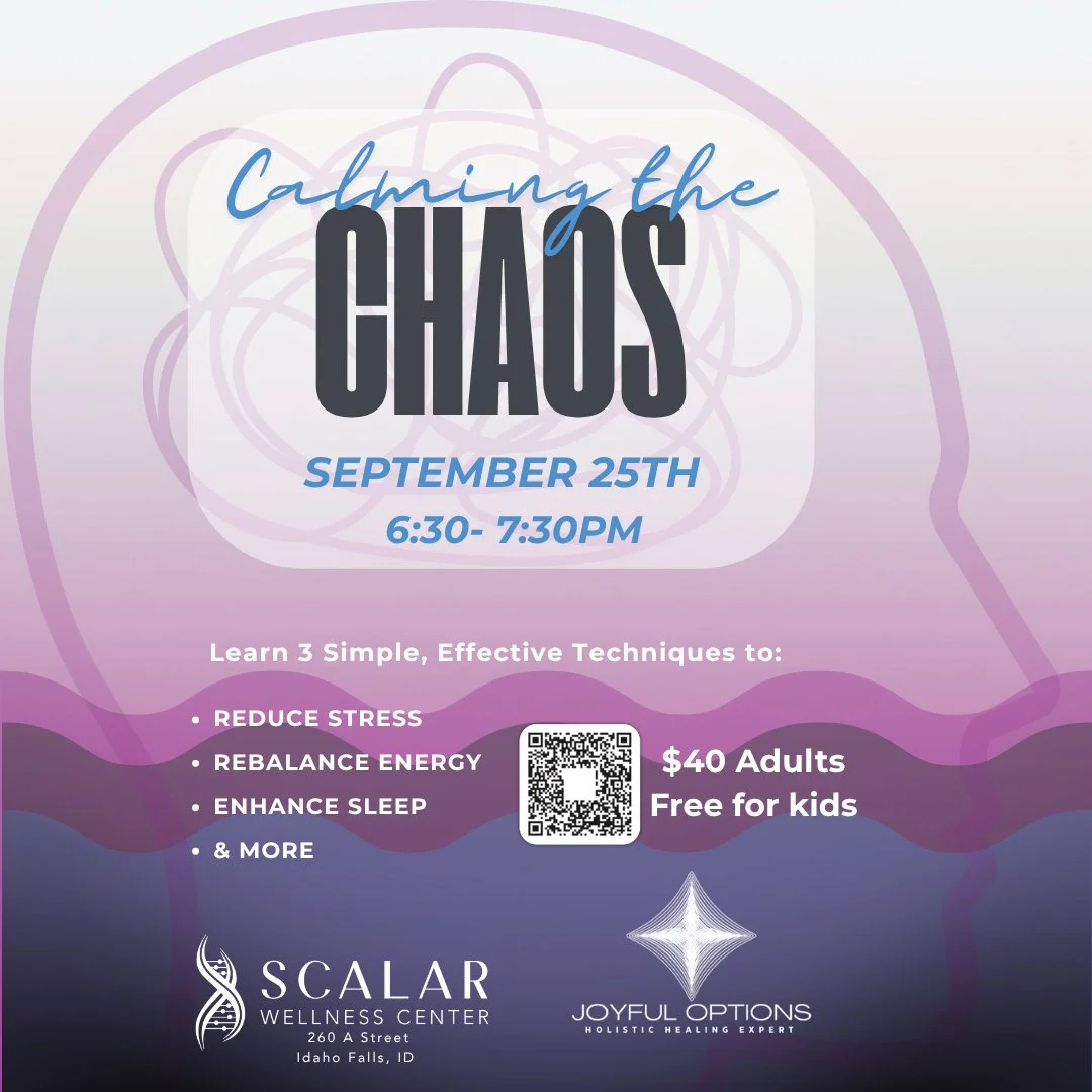 Feeling overwhelmed? Step into a space of peace and clarity. 🧘&zwj;♀️

Join us for Calming the Chaos&mdash;a restorative class designed to reset your nervous system and restore balance. 

Register NOW https://linktr.ee/scalarwellnesscenter or come b