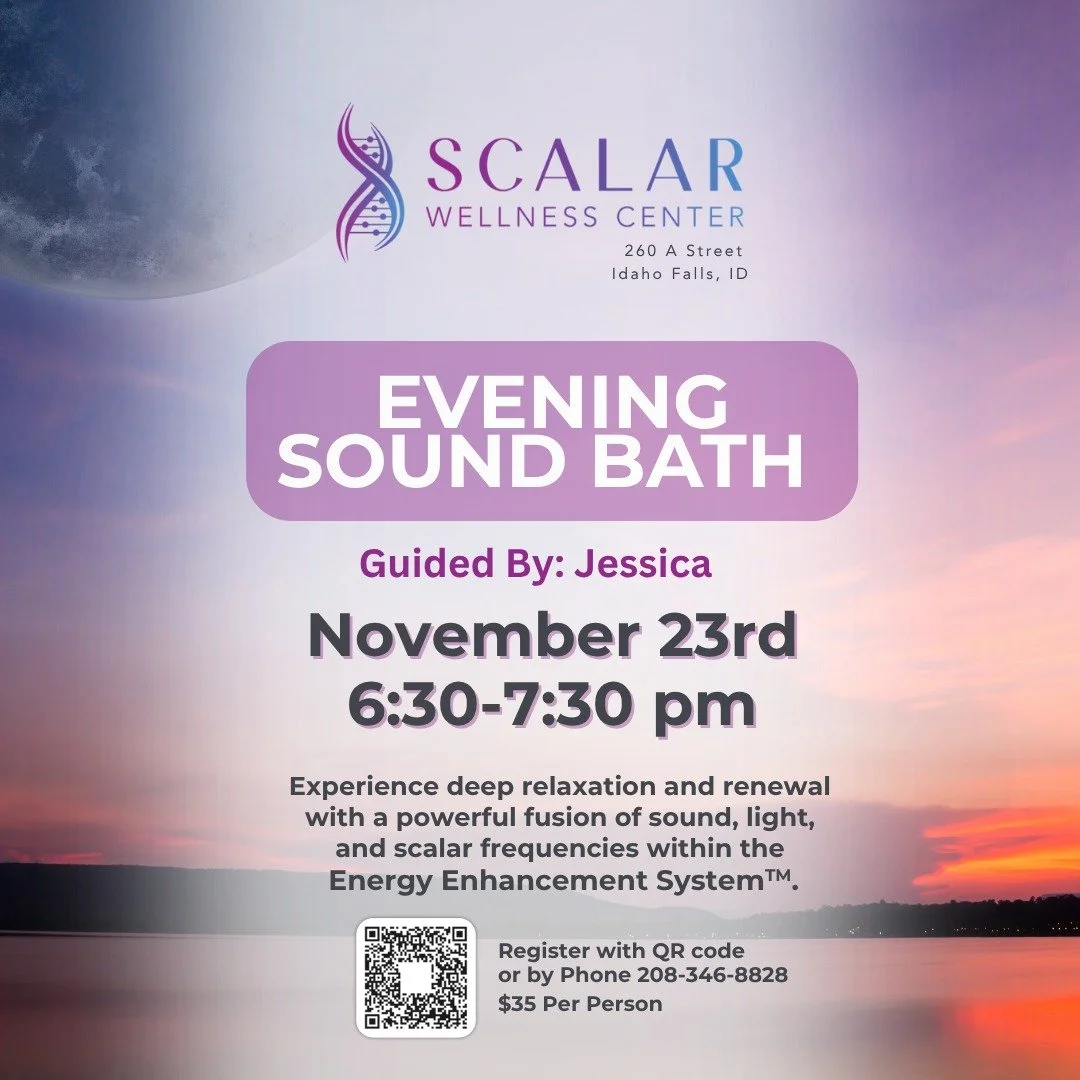 You&rsquo;ve got one more chance this month to attend a sound bath at Scalar Wellness guided by Jessica Maddock- owner of Drummer Girl.

A sound bath inside the EE System isn&rsquo;t just relaxing &mdash; it&rsquo;s restorative on every level.
The fu
