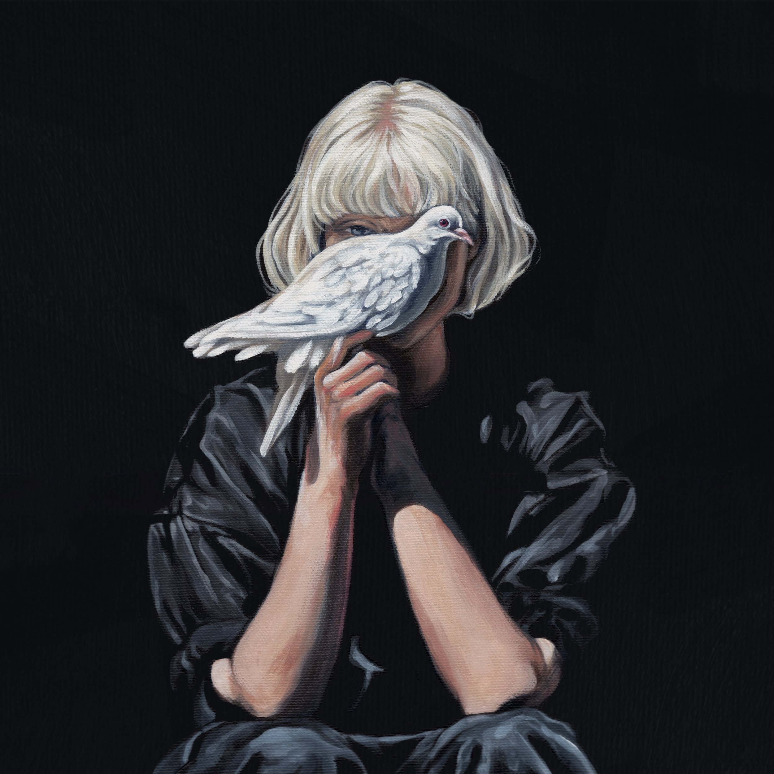 Messenger - acrylic on canvas, 12"x12"