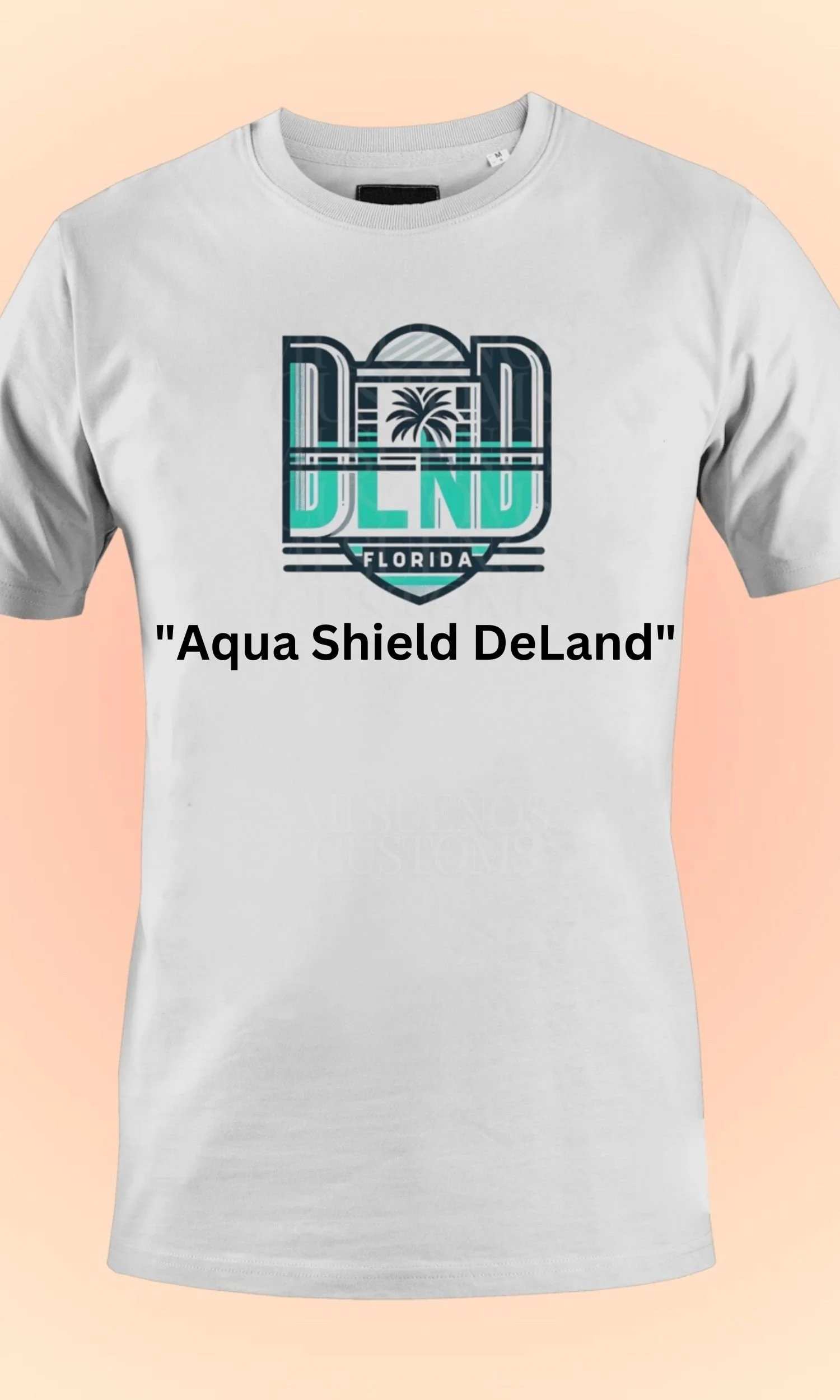 DeLand T-Shirt, Aqua Shield Tee, Florida Apparel, Coastal Style, Urban Fashion, Graphic T-Shirt, Unisex Clothing, Mi Sueños Customs, Beach Vibes Tee, Casual Wear