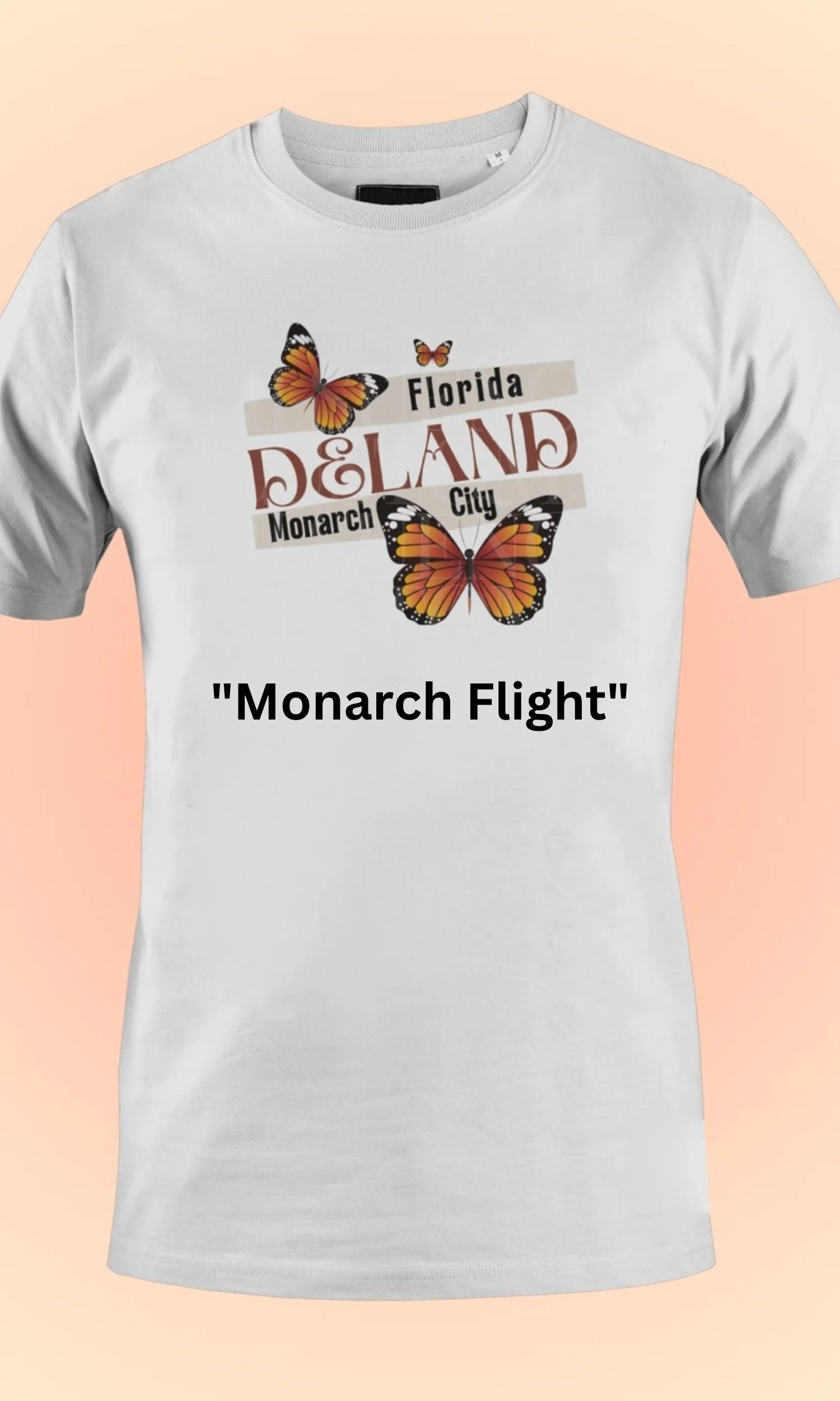 Monarch Butterfly Shirt, Nature Lover Tee, Butterfly Conservation Apparel, DeLand Monarch City, Wildlife-Inspired Clothing, Small Business, Made in USA