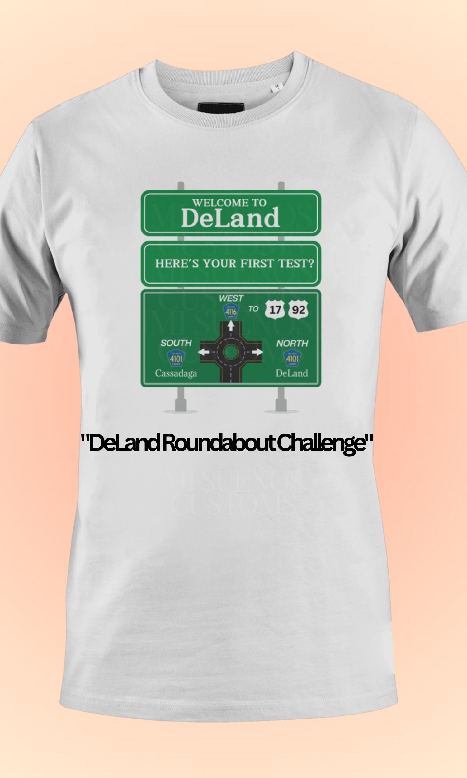 DeLand Roundabout Challenge, Florida T-Shirt, Funny Local Tee, DeLand Souvenir, Navigate DeLand Roundabout, Sustainable Cotton Tee, Made in USA Clothing, Unique Florida Apparel