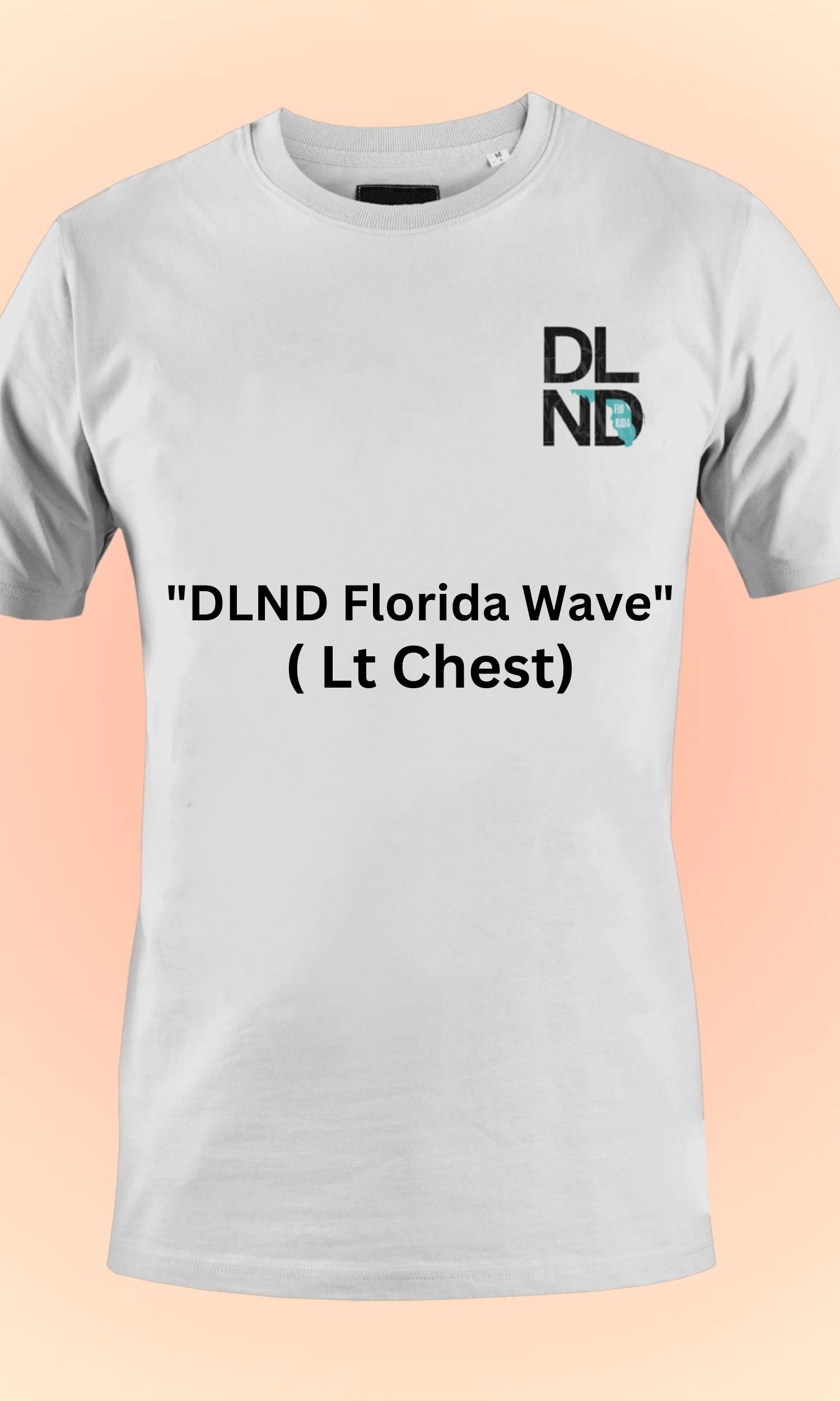 DLND Florida Wave T-Shirt, Minimalistic Left Chest Design, Coastal Vibes Apparel, Florida Inspired Clothing, Unisex T-Shirt, Made to Order Graphic Tee, Comfortable Cotton Tee, Sustainable Fashion
