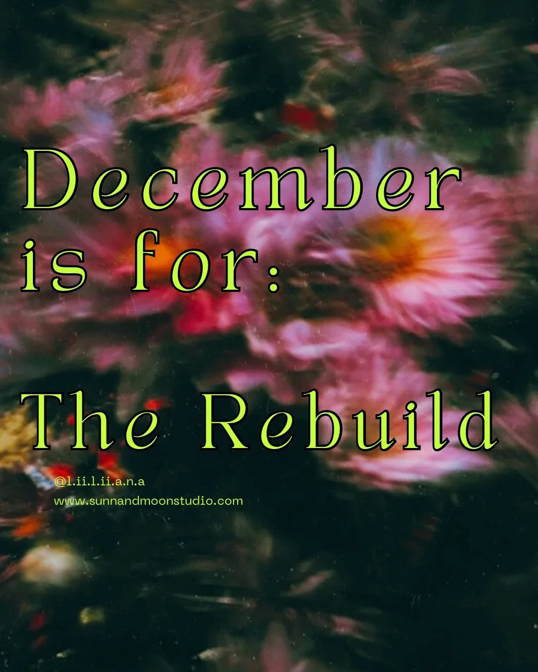 Hi hi cuties! December is here and it&rsquo;s time to rebuild! Swipe 👈 to read more of what my guides had to say. 

Xx
Liliana
