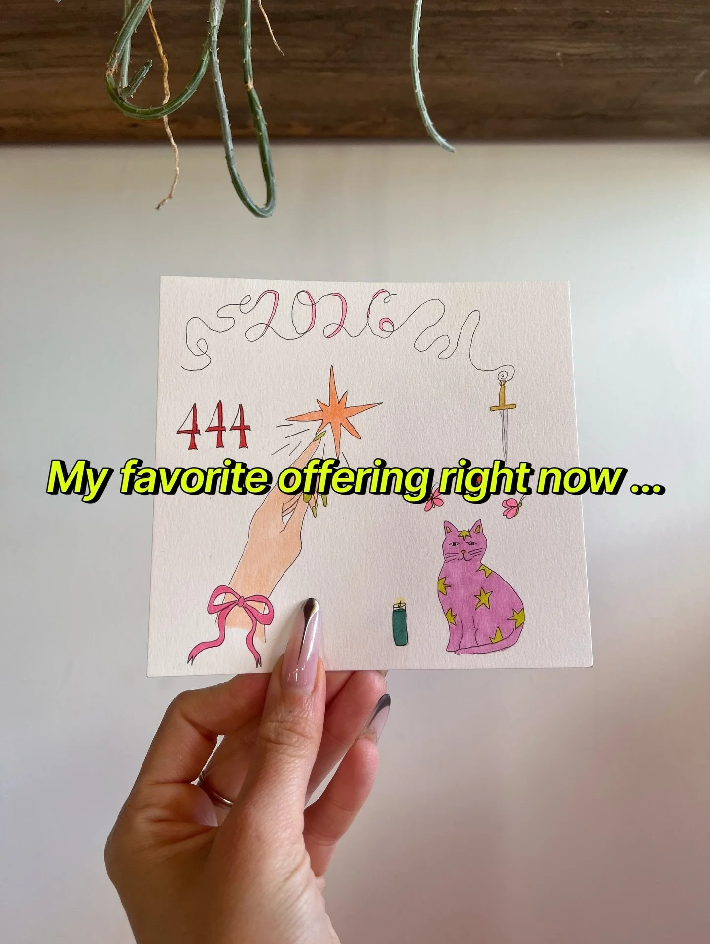 Portal Talismans ✨

This is where I get to weave together all my favorite things:
art, magic, spirit communication, psychic visions, and energy reading.

Each color and image is intuitively channeled and energetically charged to support your 2026 int