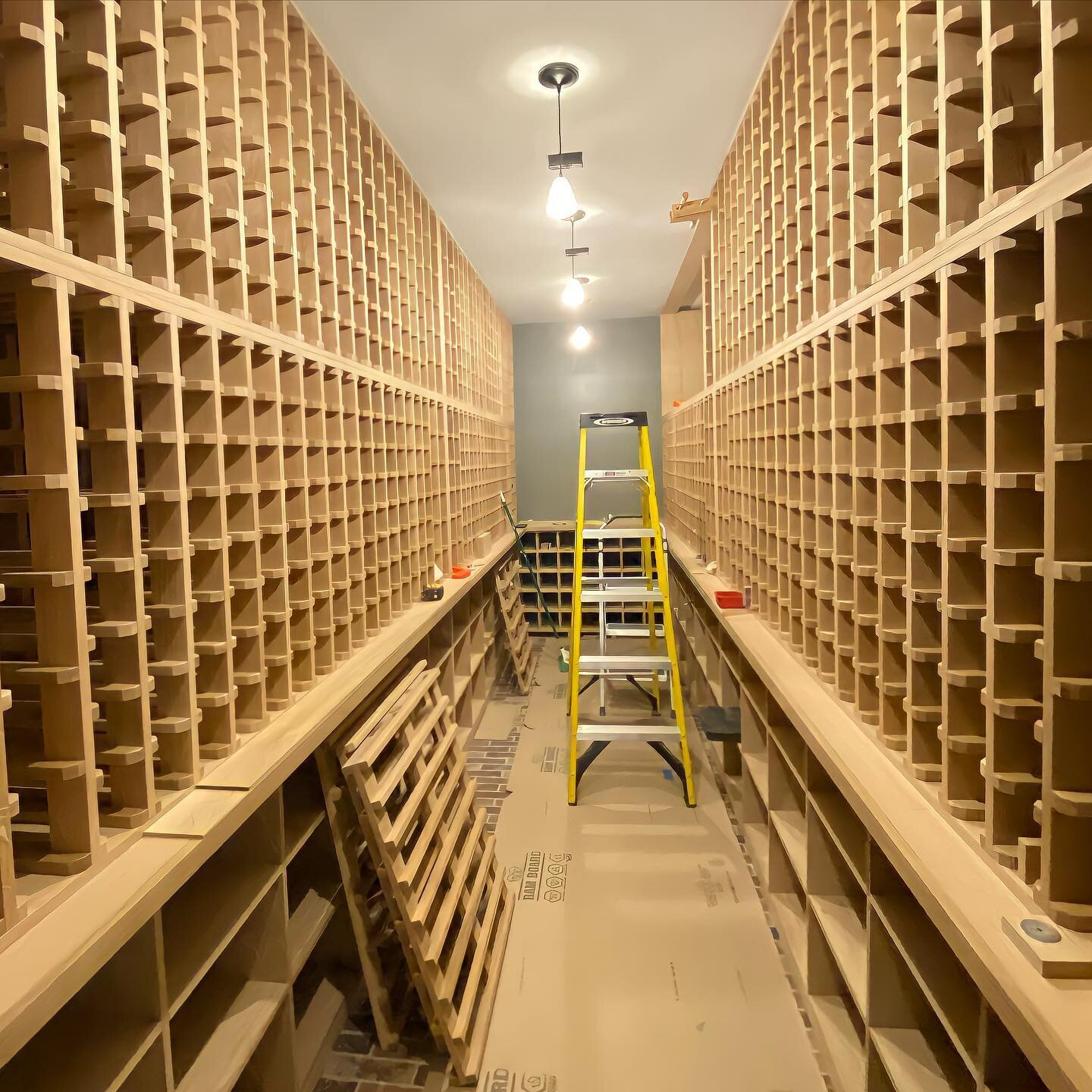 &ldquo;Wine&rdquo; down Wednesday&hellip;the perfect time to share some progress shots of this custom White Oak wine cellar. Check back for more photos. 
&bull;
&bull;
&bull;
&bull;
&bull;
&bull;
&bull;
&bull;
&bull;
&bull;
&bull;
&bull;
&bull;
&bull