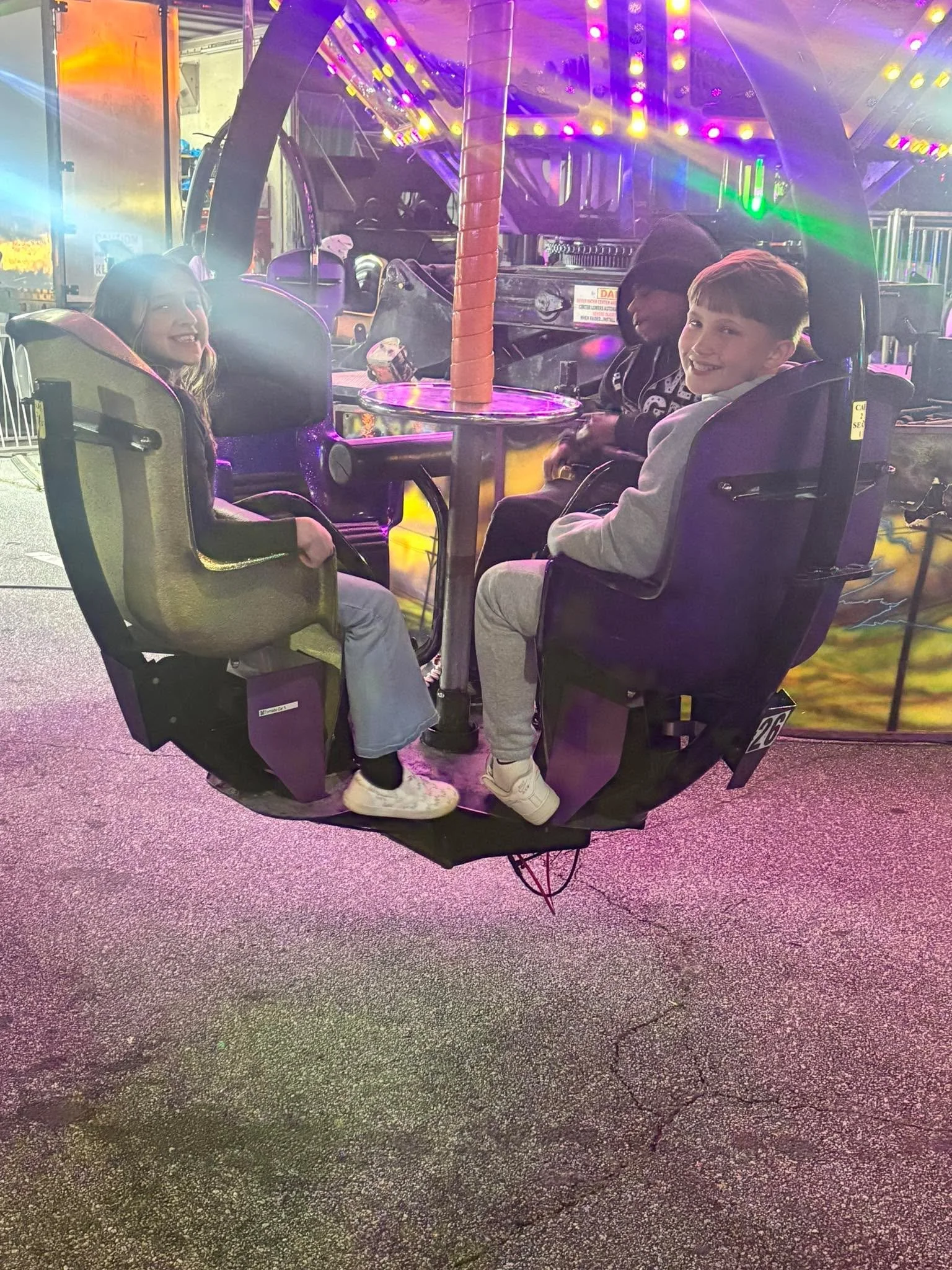 Went to the carnival tonight at Town Center.. walked up and about 10 Cobb county officers waiting to watch as people enter.. first thing Jamison did was grab my arm, look at me and said said &ldquo;wait, mom are we in Cherokee County?&rdquo; I said n